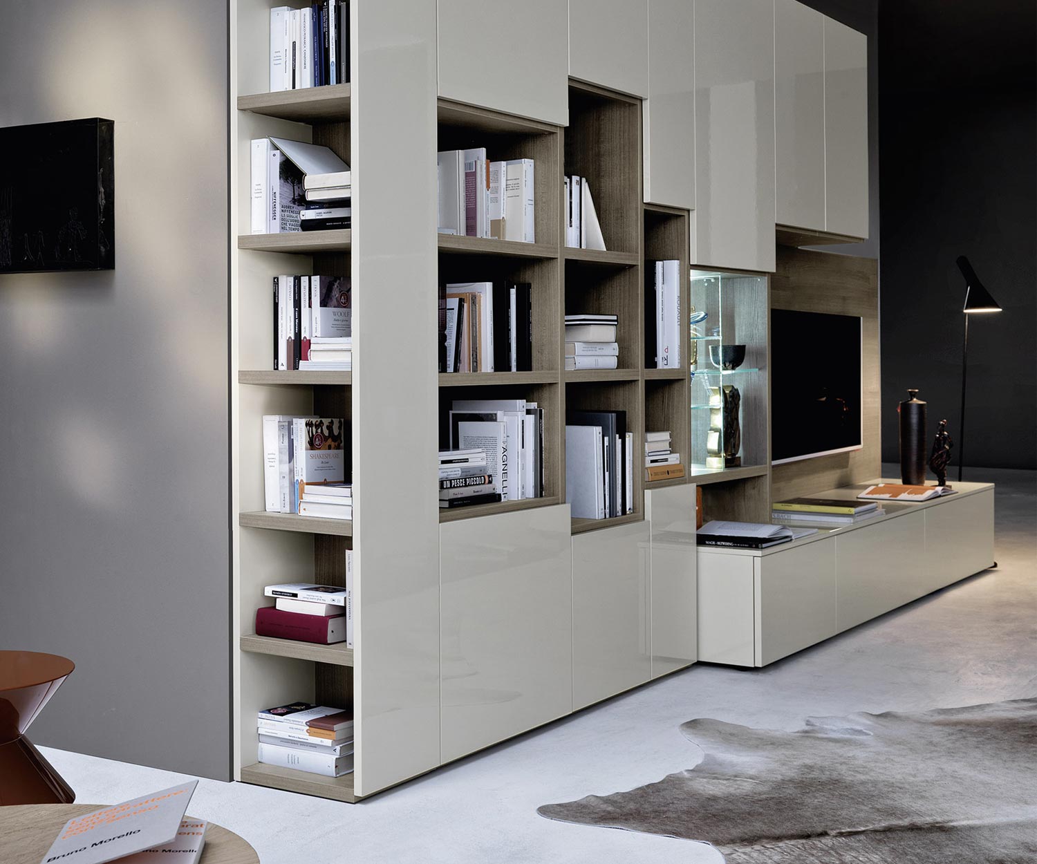 Exclusive Livitalia Design wall unit with C64 bookcase Exclusive Livitalia Design wall unit with C64 bookcase