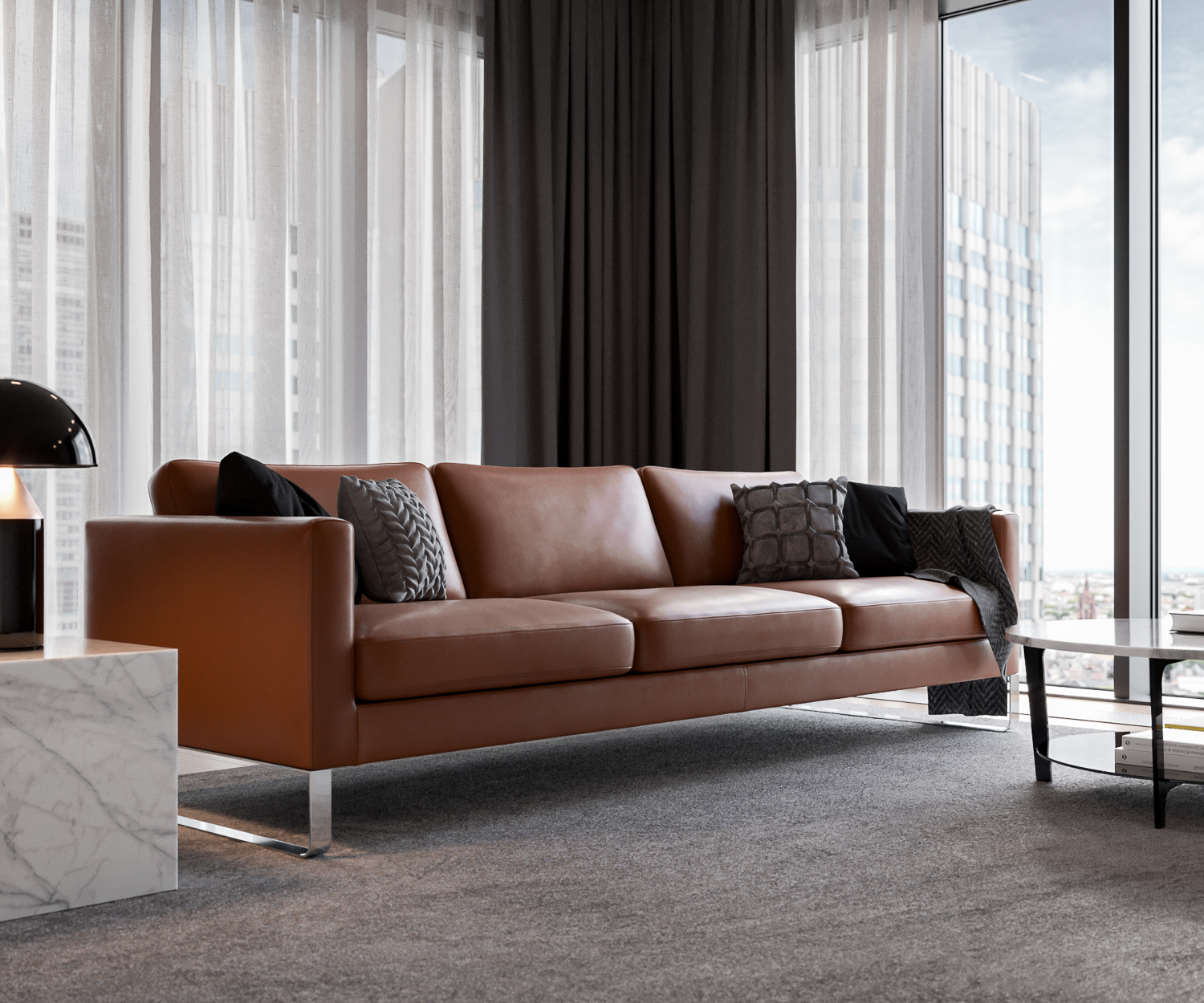 Elegance Emotion picture side leather cognac Elegance Emotion picture side leather cognac