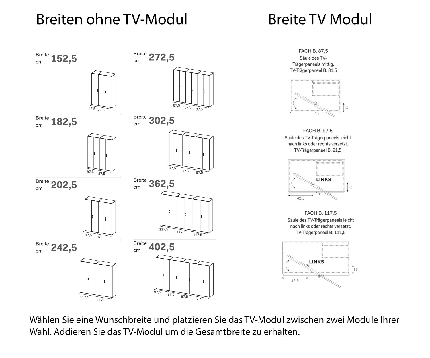 Gola TV compartment modules width from Novamobili Design wardrobe Gola TV compartment modules width from Novamobili Design wardrobe