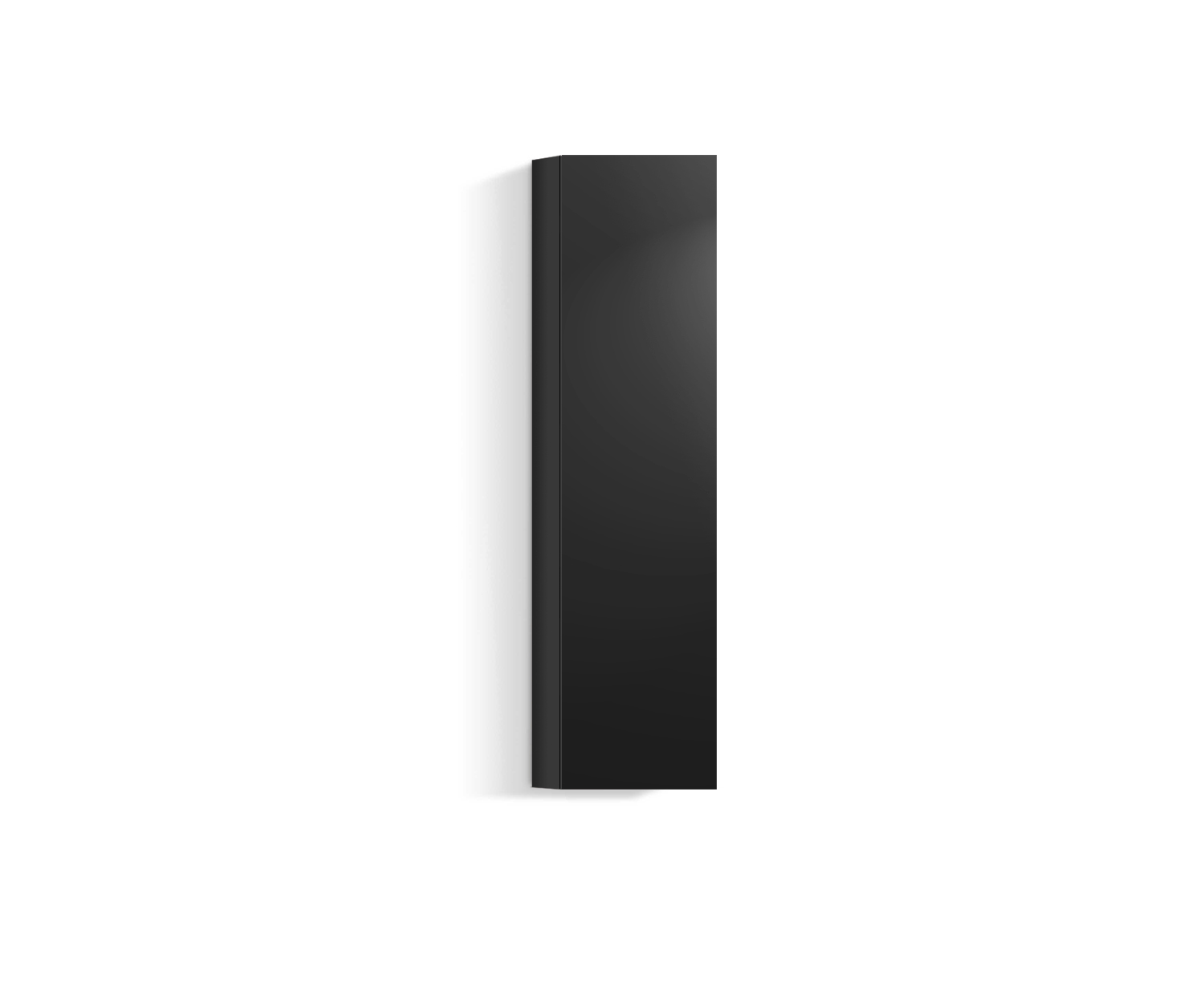 Design Wohnzimmer Hängeschrank Vertikal H128 B30 schwarz318