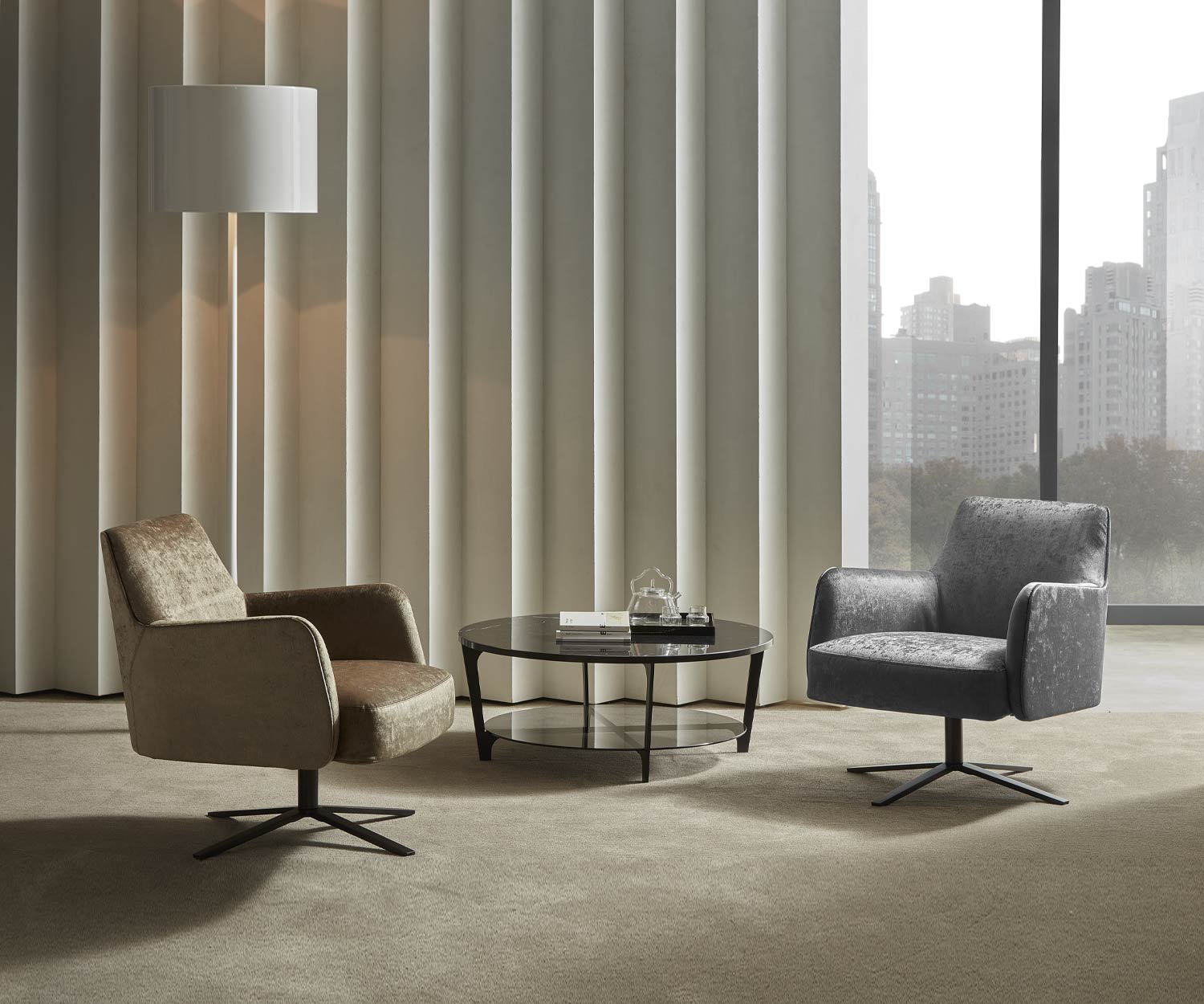 Modern Clipper armchair from Marelli black base frame Modern Clipper armchair from Marelli black base frame