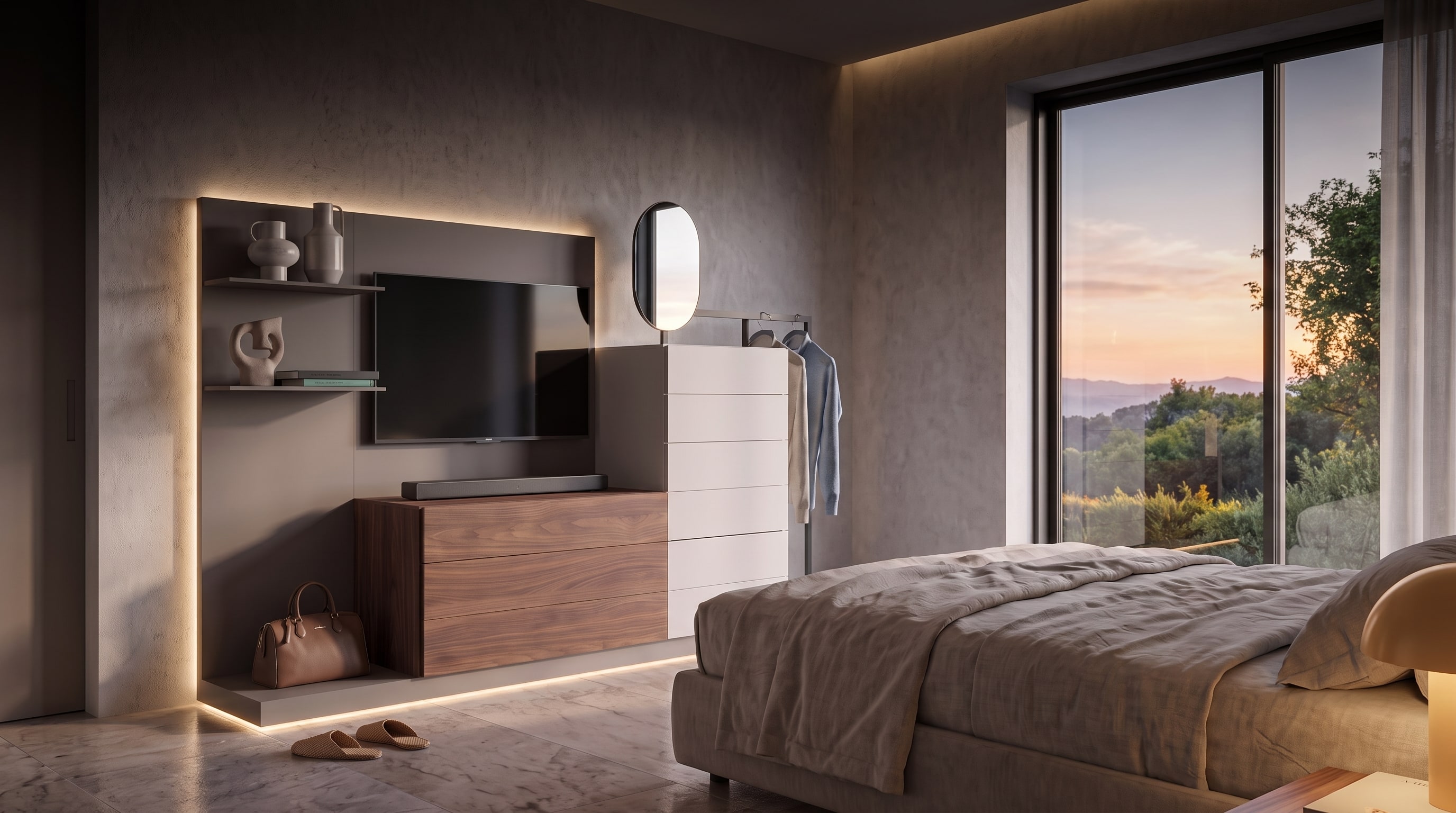 Schlafzimmer modern einrichten: Die smarte 3-in-1 Lösung Novamobili Easy 9