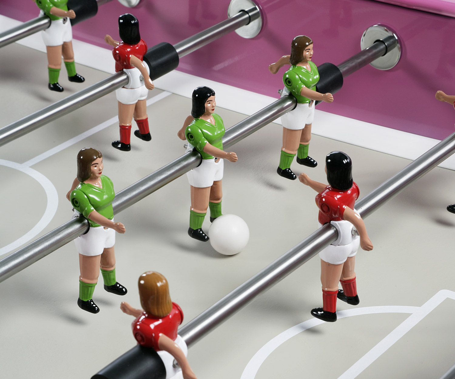 RS Barcelona Foosball table RS#2 detail player figures 2 legs RS Barcelona Foosball table RS#2 detail player figures 2 legs