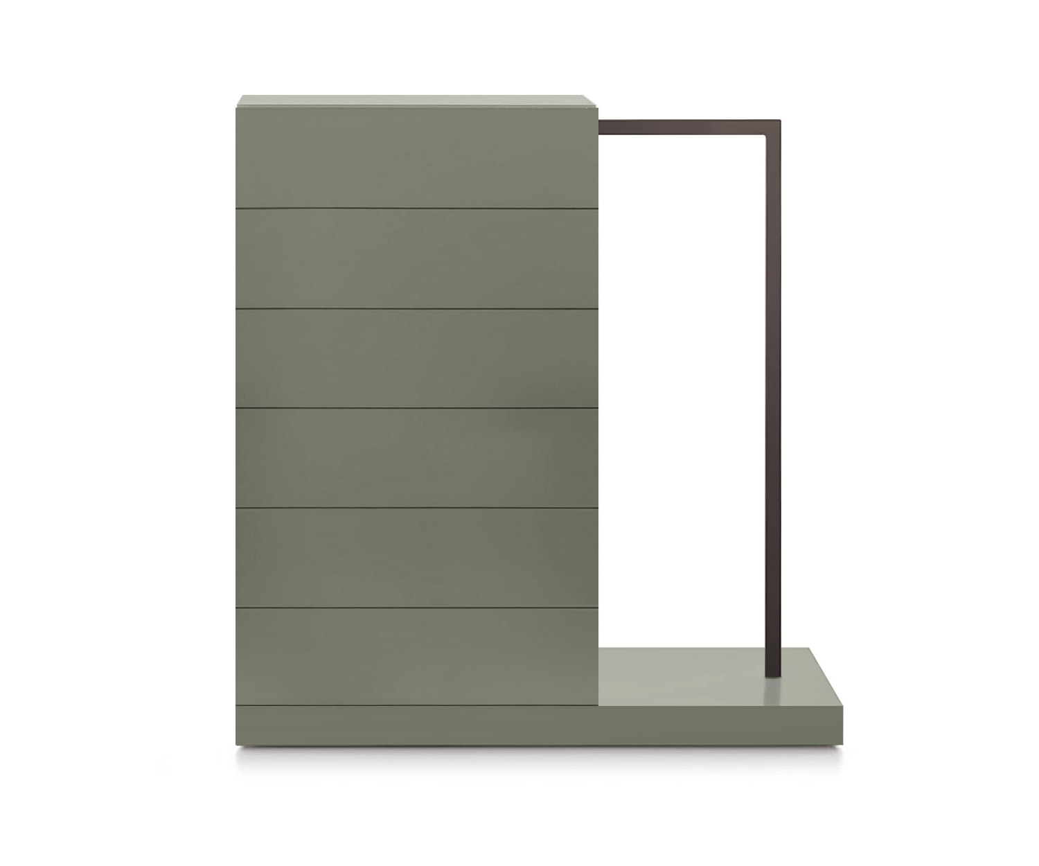 Novamobili Hochkommode Easy6 + Garderobe rechts B64cm matt wandgrün342 Novamobili Hochkommode Easy6 + Garderobe rechts B64cm matt wandgrün342