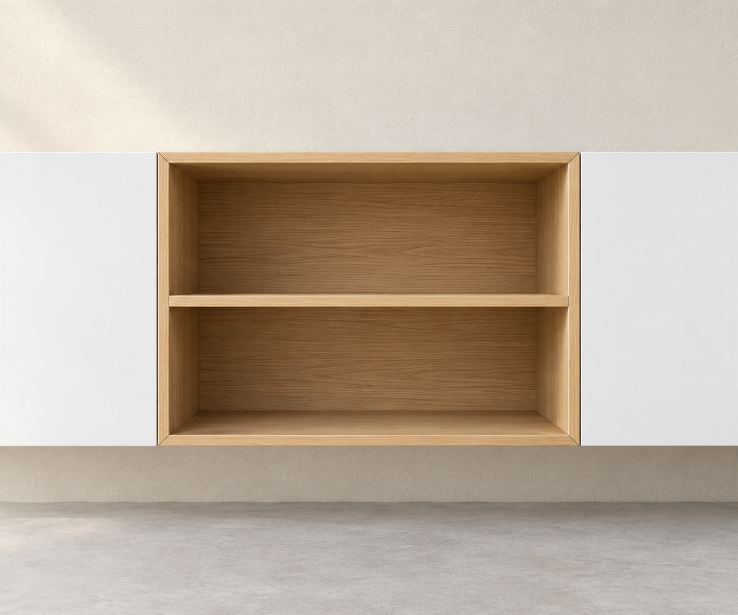 Livitalia Box 18 Wand Sideboard 300 cm – Matt Weiß + Eiche Hell Livitalia Box 18 Wand Sideboard 300 cm – Matt Weiß + Eiche Hell