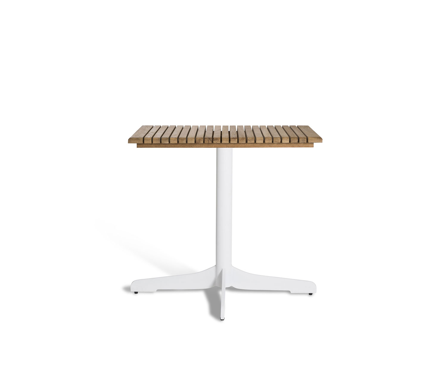 Oasiq Ceru Aluminium Esstisch B 70 cm weiß teak Oasiq Ceru Aluminium Esstisch B 70 cm weiß teak