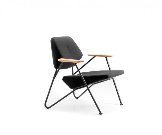 Exklusiver Prostoria Polygon Design Sessel in Schwarz