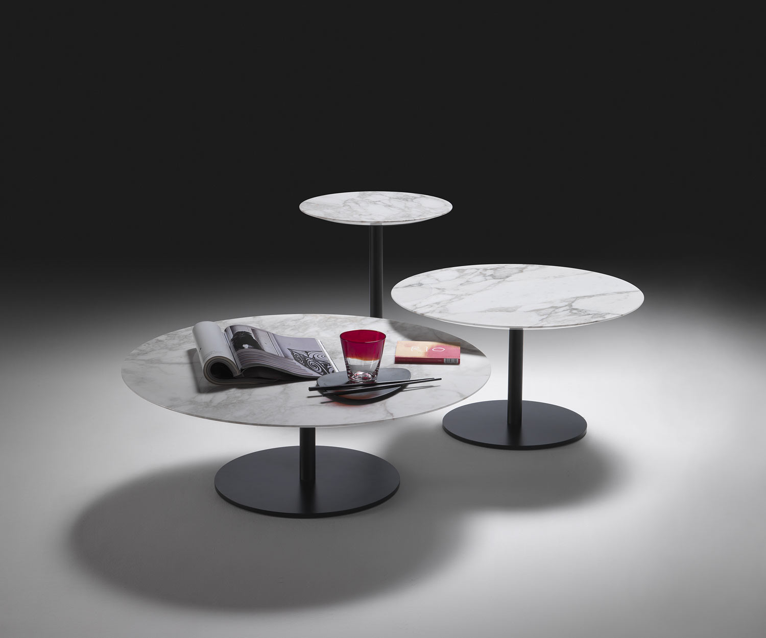 Runder Marelli Marmor Couchtisch Break im Ensemble Runder Marelli Marmor Couchtisch Break im Ensemble