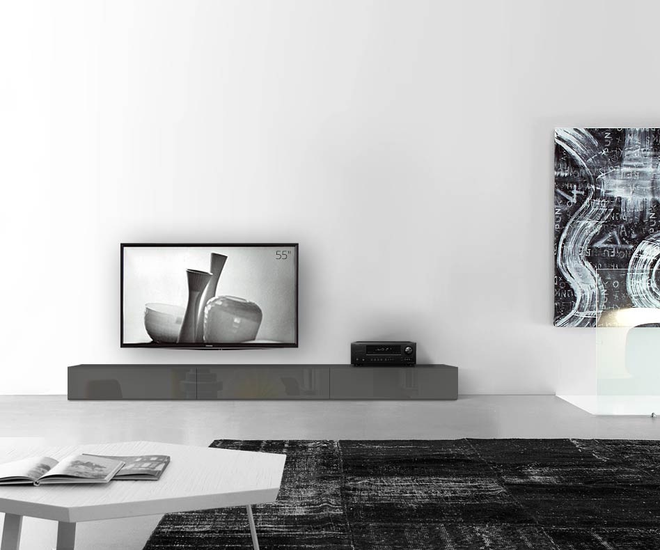 /Design Lowboard Boden B270 H27 glanz dunkelgrau /Design Lowboard Boden B270 H27 glanz dunkelgrau