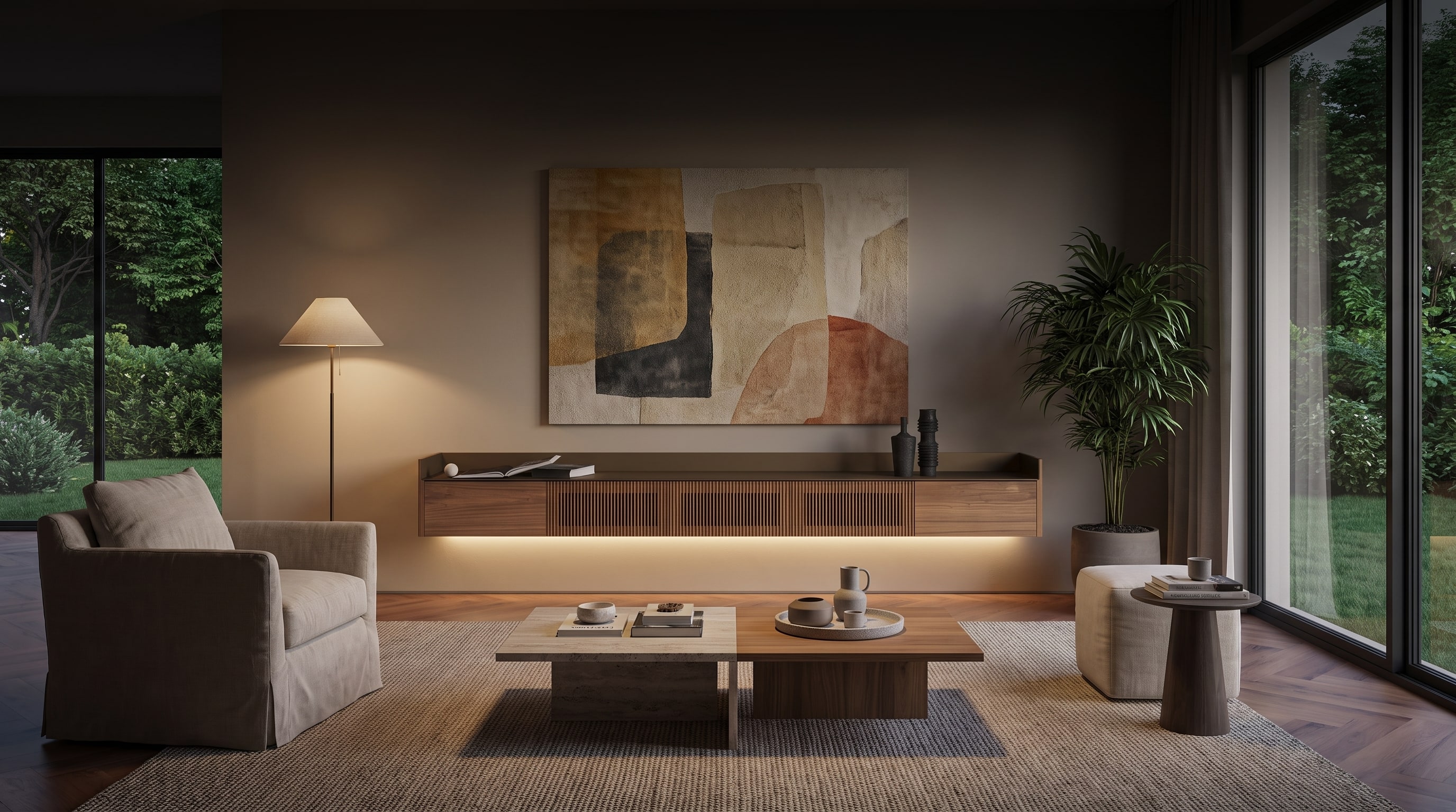 7 Ideen, den Fernseher hinter einem Kunstbild verschwinden zu lassen