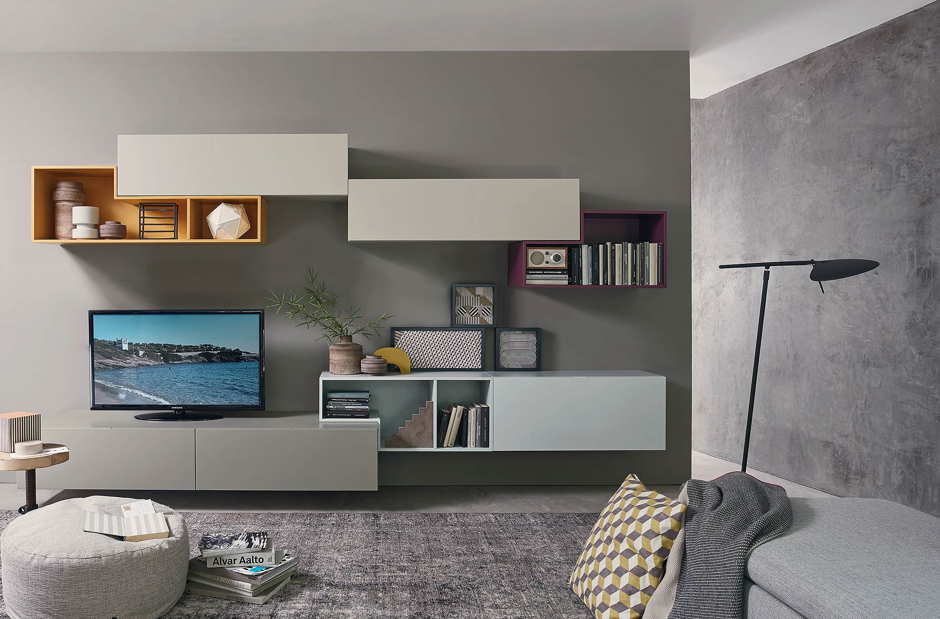 Modern Tetris game wall unit