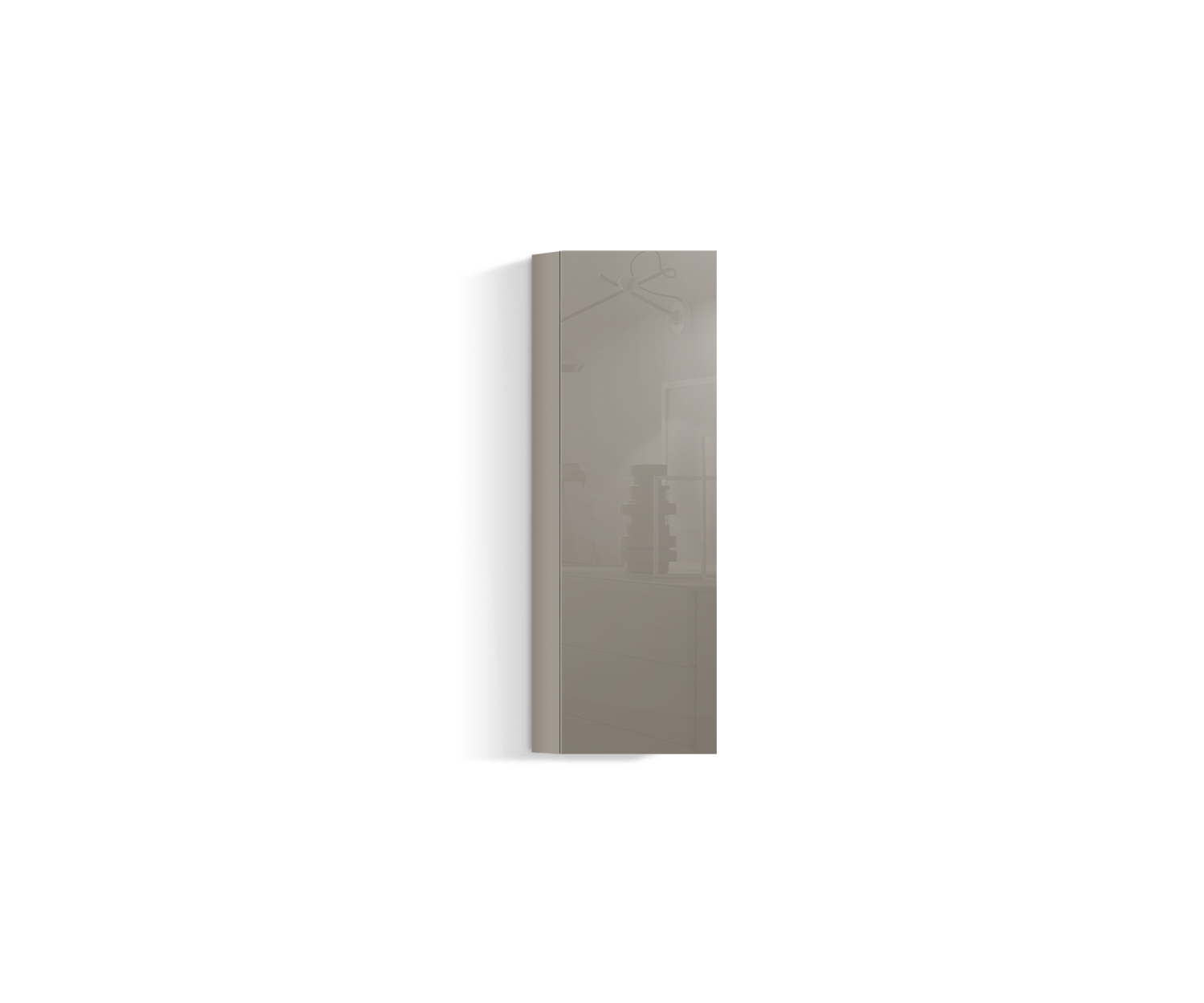 Design Wohnzimmer Hängeschrank Vertikal H96 B30 sand433