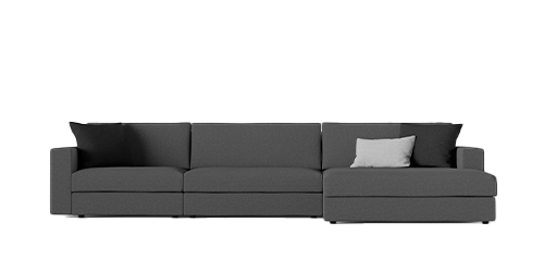 Classic 3 Sitzer Chaiselongue rechts