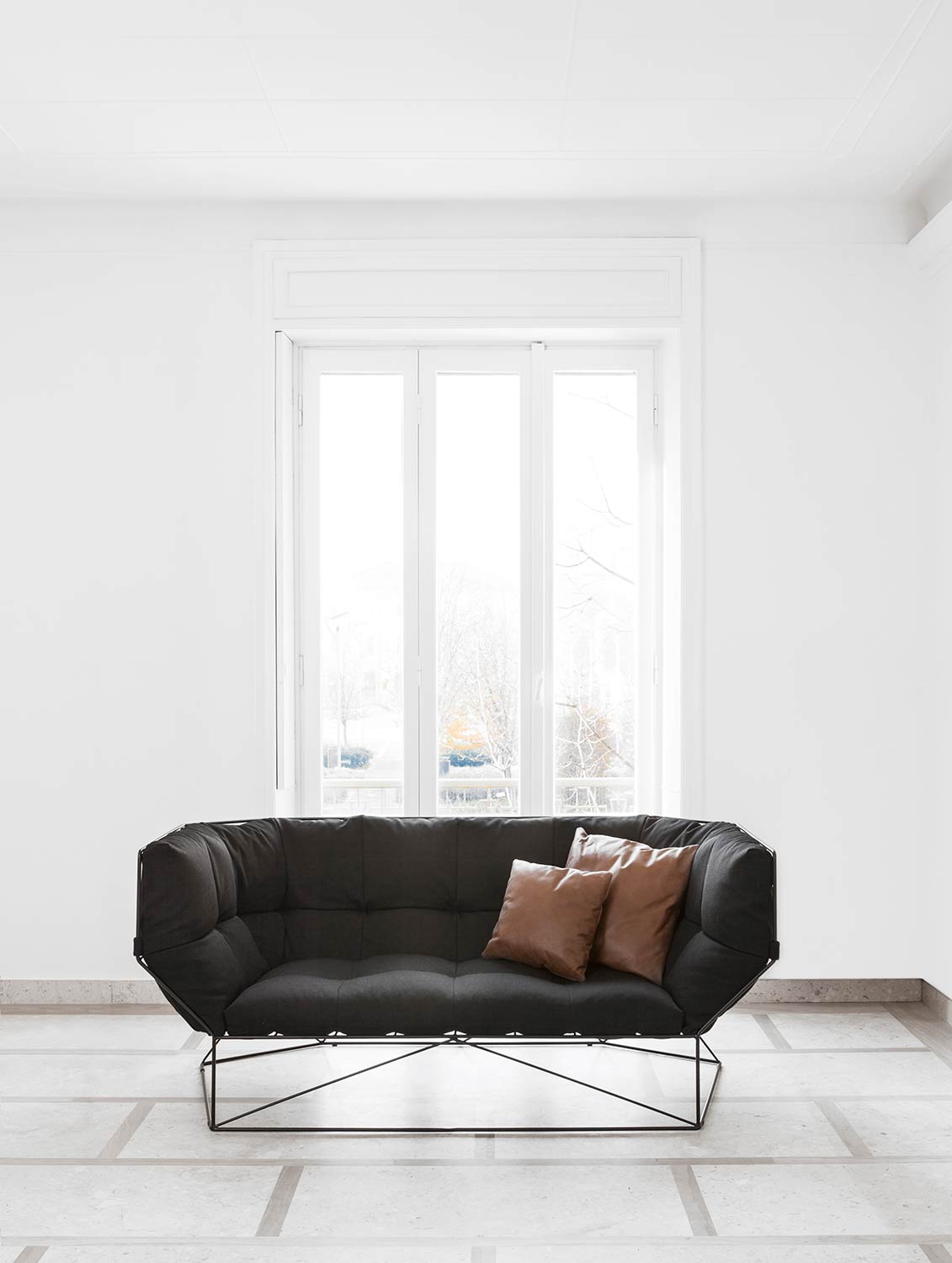 Design Lounge Sofa Schwarz Sphaus foxhole 200