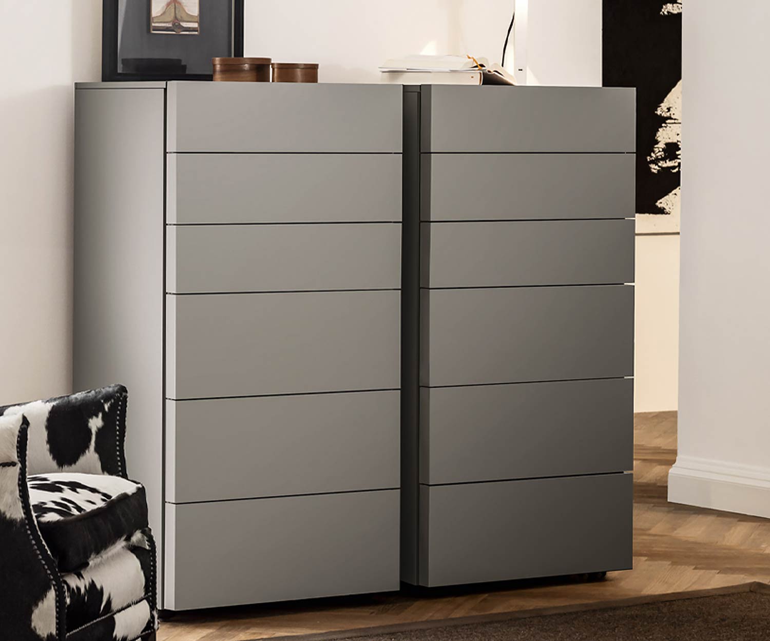 Modern Livitalia Valeo designer high chest of drawers without handles Modern Livitalia Valeo designer high chest of drawers without handles