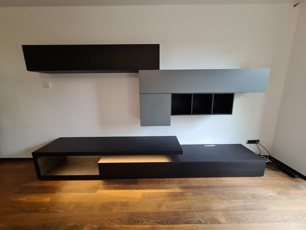 Kundenfoto-C99-Eiche-Carbone-Schwarz-Wohnwand