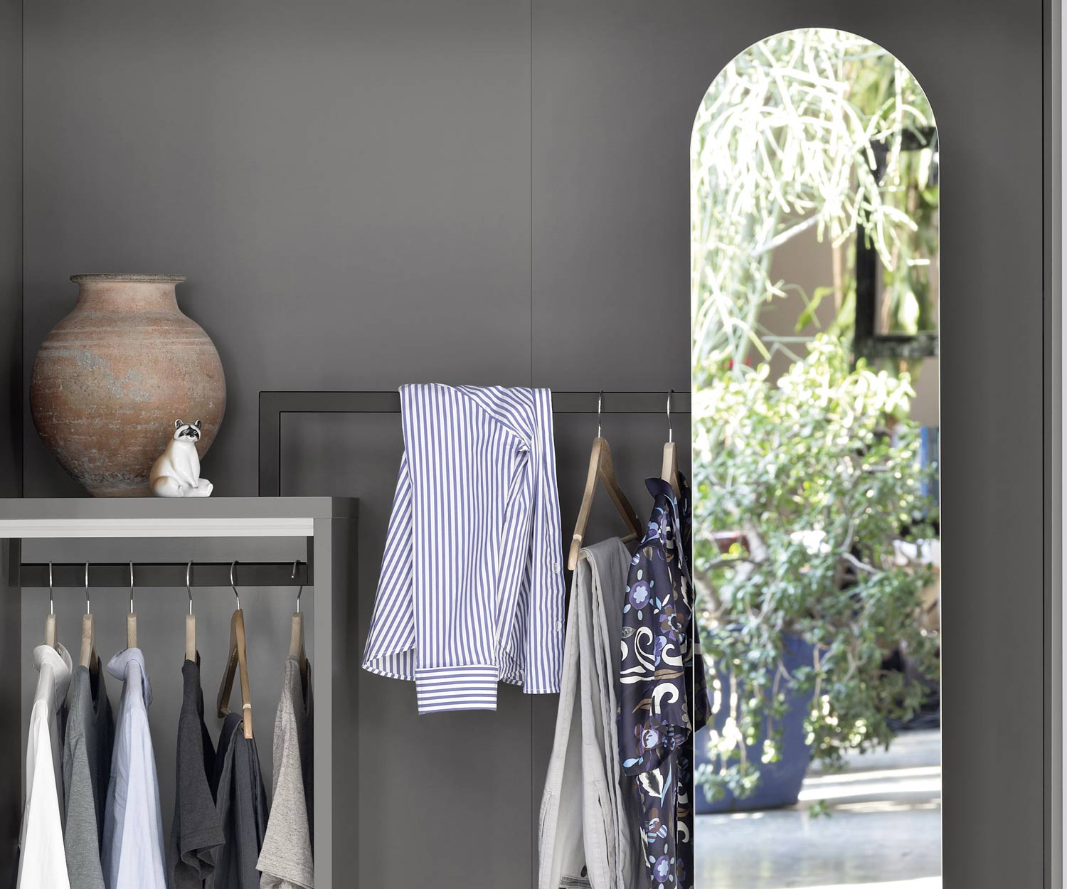 High-quality designer wardrobe Novamobili Move Niche with mirror High-quality designer wardrobe Novamobili Move Niche with mirror