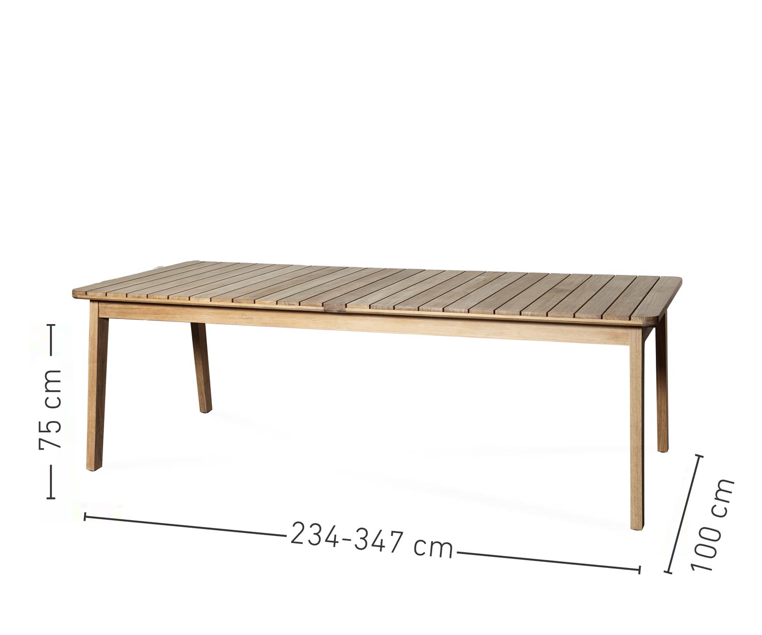 ausziehbar Teakholz Gartentisch Design Skagen Oasiq