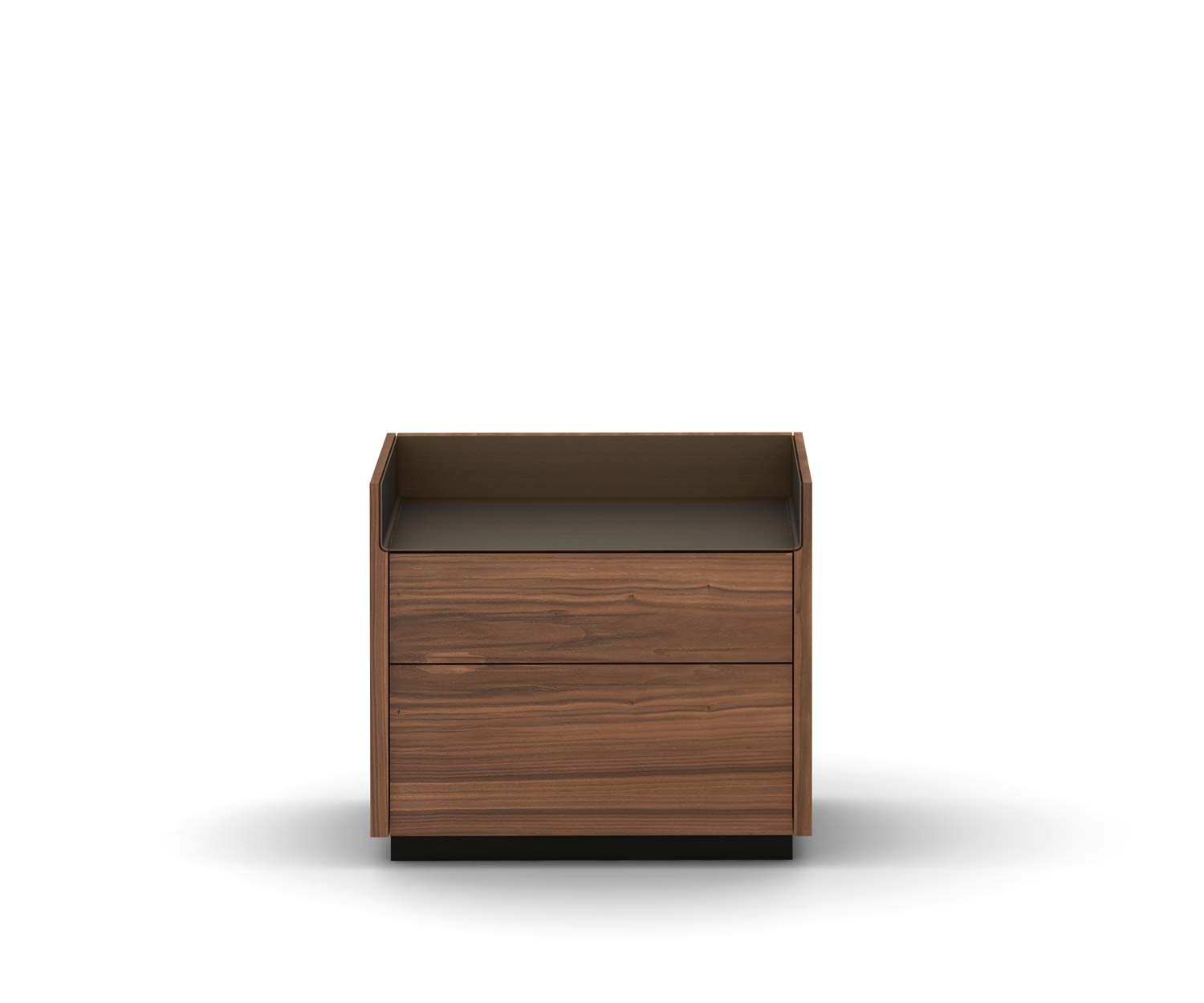 Punt Stockholm Design bedside table wood anodised aluminium cover plate