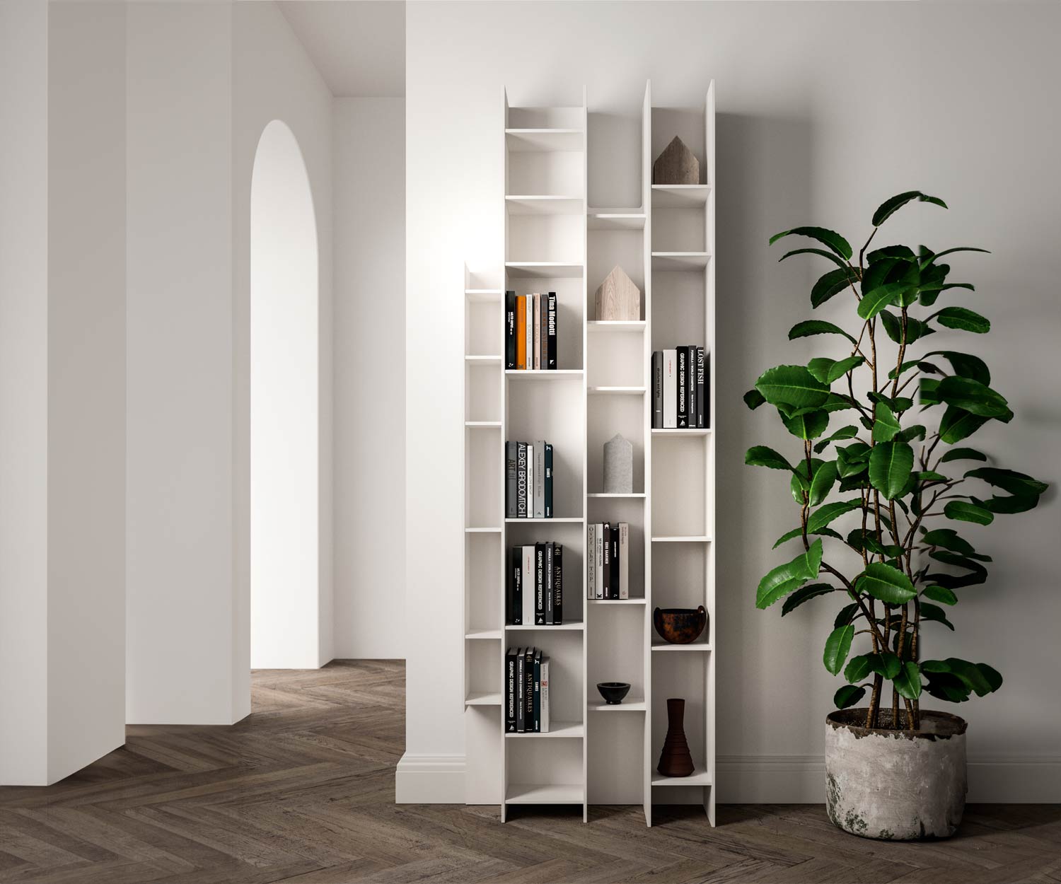 Ozzio Byblos X026 Bookcase wall design Ozzio Byblos X026 Bookcase wall design