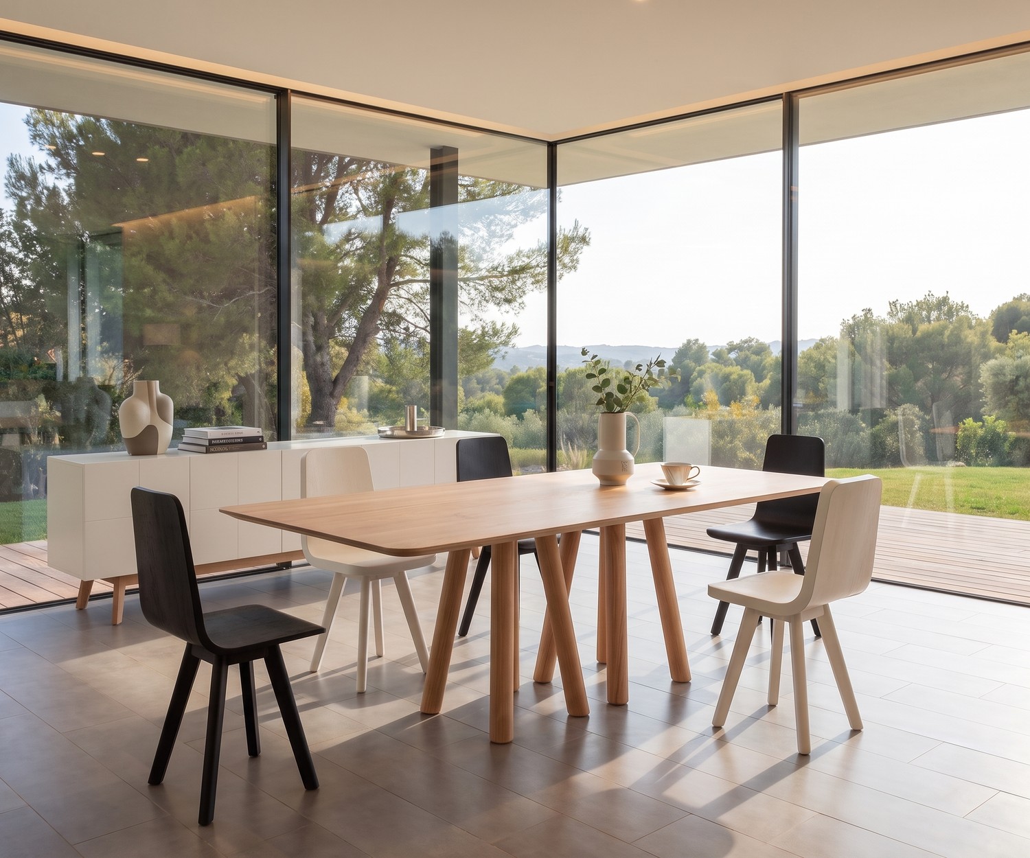al2 Design Esstisch mos-i-ko 001 a Nussbaum Eiche massiv