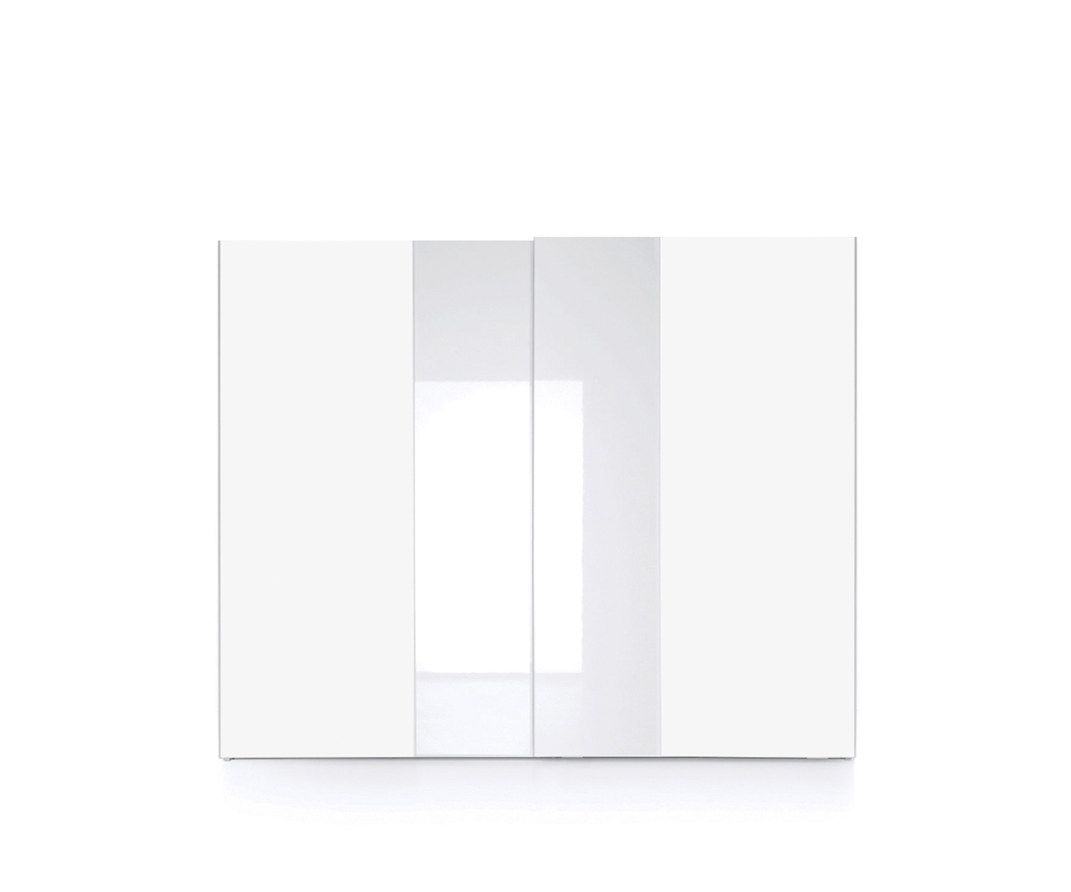 Moderner Novamobili Designer Kleiderschrank Offset Weiß Glas