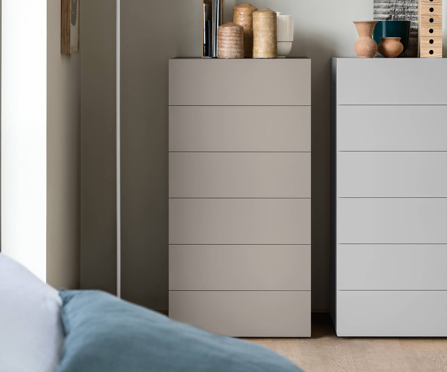 Novamobili Design Kommode Easy 6 Schubladen weiß glänzend B 54cm Novamobili Design Kommode Easy 6 Schubladen weiß glänzend B 54cm