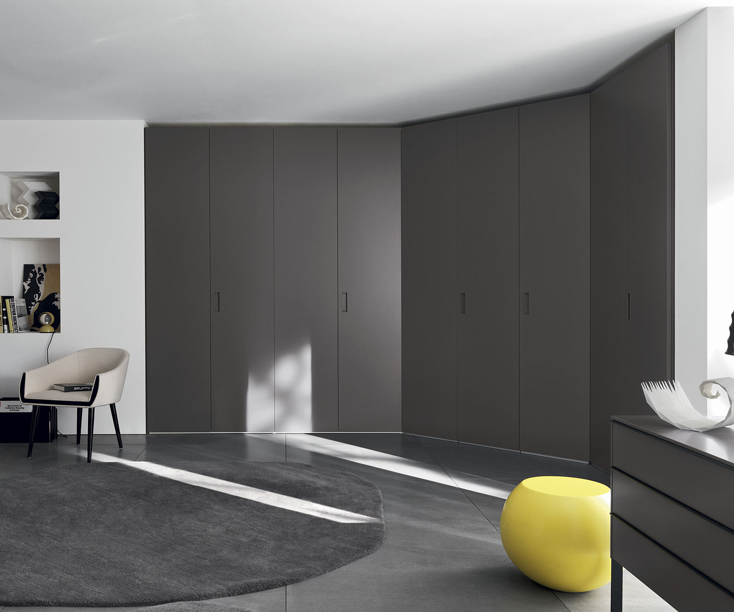 Exklusiver Novamobili Design Eckkleiderschrank Alfa YNCA Exklusiver Novamobili Design Eckkleiderschrank Alfa YNCA