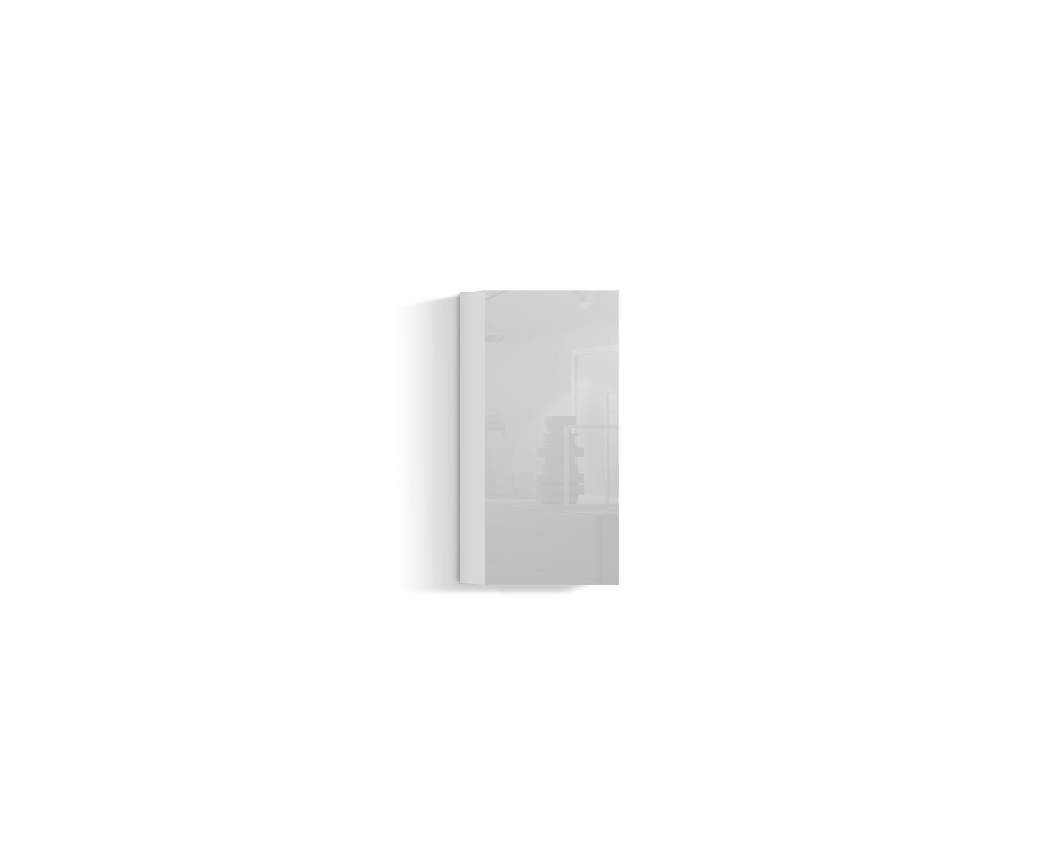 Design Wohnzimmer Hängeschrank Vertikal H64 B30 weiss400 Design Wohnzimmer Hängeschrank Vertikal H64 B30 weiss400
