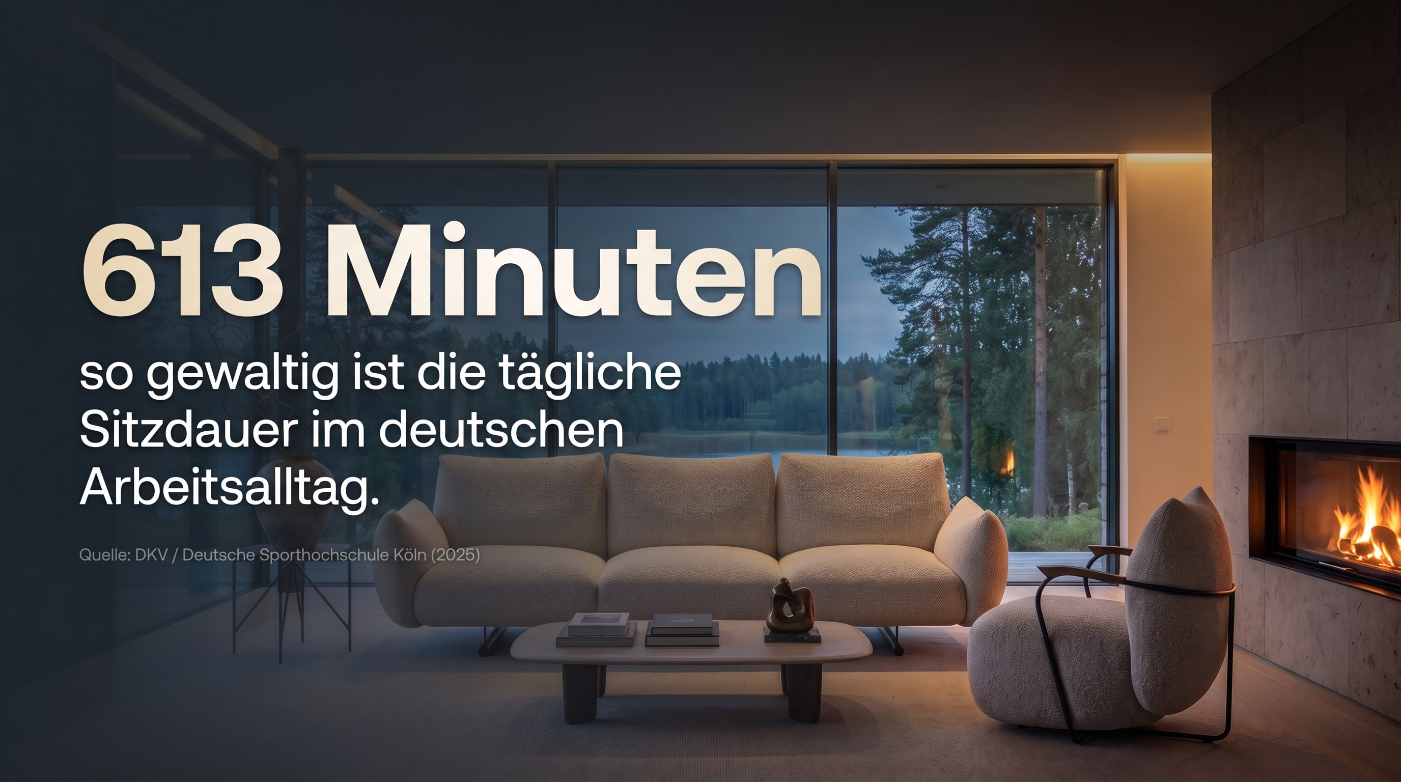 613 minuten – zo enorm is de dagelijkse zittijd in het Duitse werkende leven.