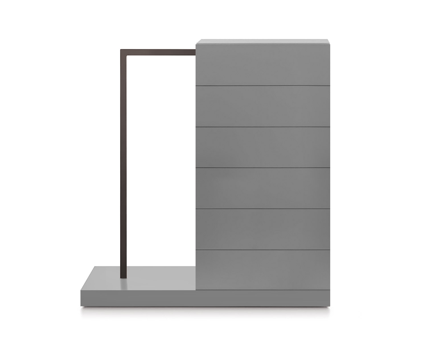 Novamobili Hochkommode Easy6 + Garderobe links B54cm matt hellgrau330 Novamobili Hochkommode Easy6 + Garderobe links B54cm matt hellgrau330