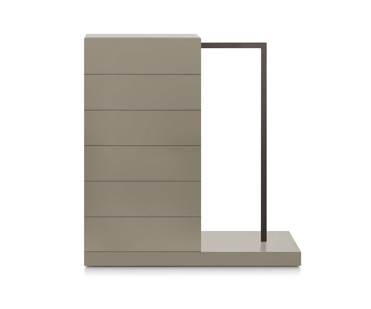 Novamobili Hochkommode Easy6 + Garderobe rechts B54cm matt sand333
