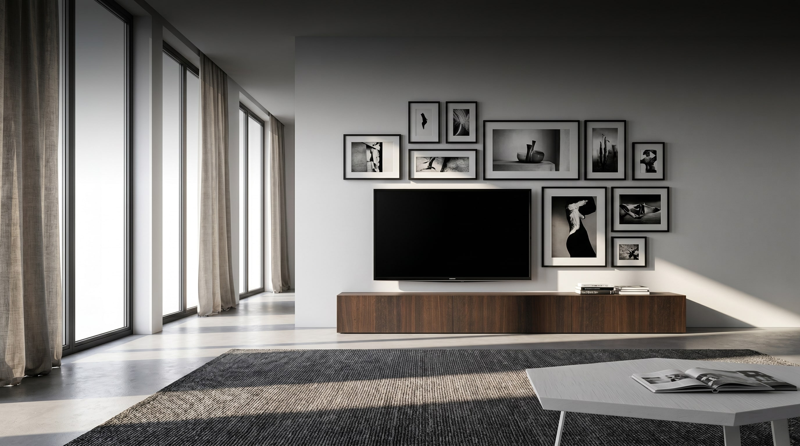 Integrate TV into Gallery Wall: The 3-Centimeter Trick
