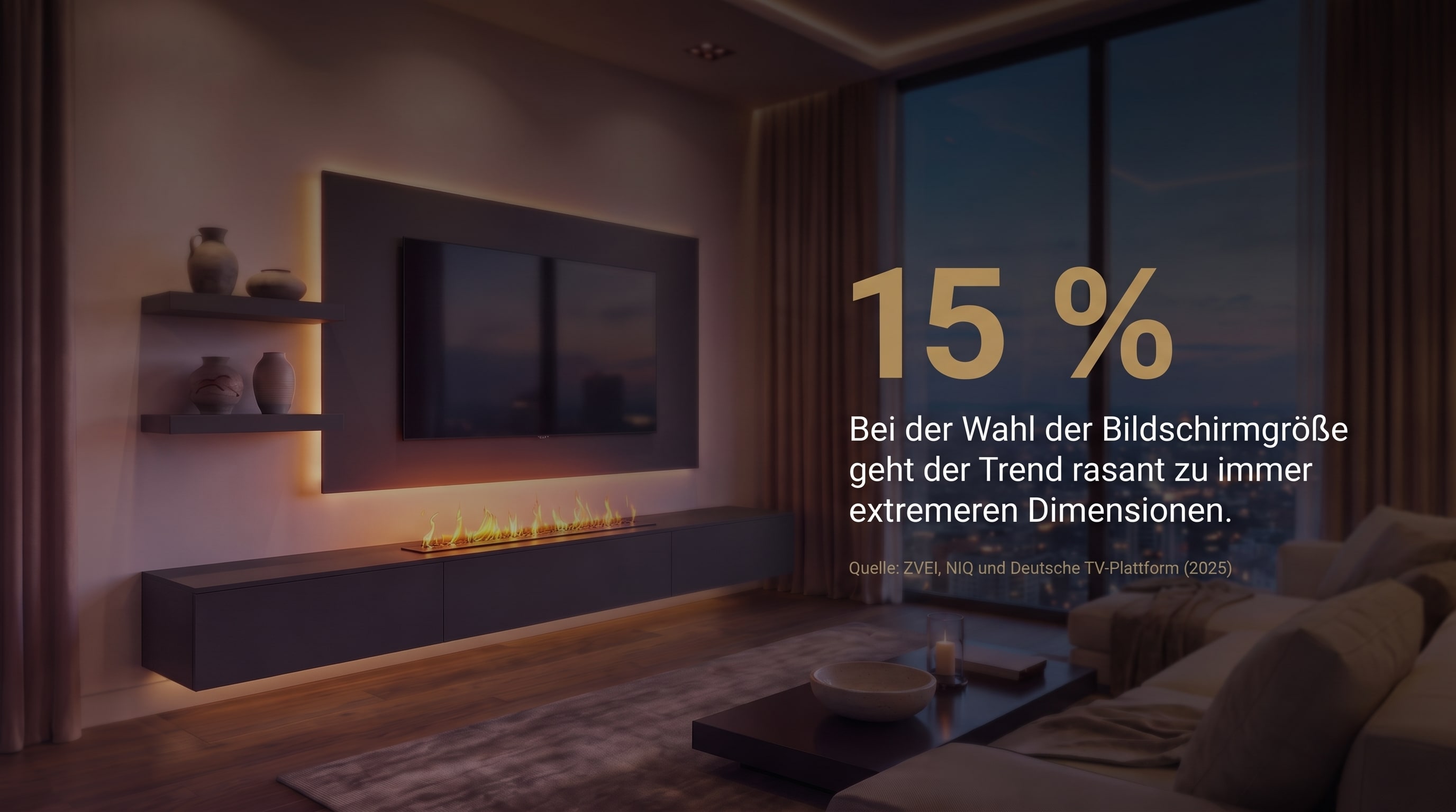 15 % &ndash; Nella scelta delle dimensioni dello schermo, la tendenza si sposta rapidamente verso dimensioni sempre pi&ugrave; estreme.