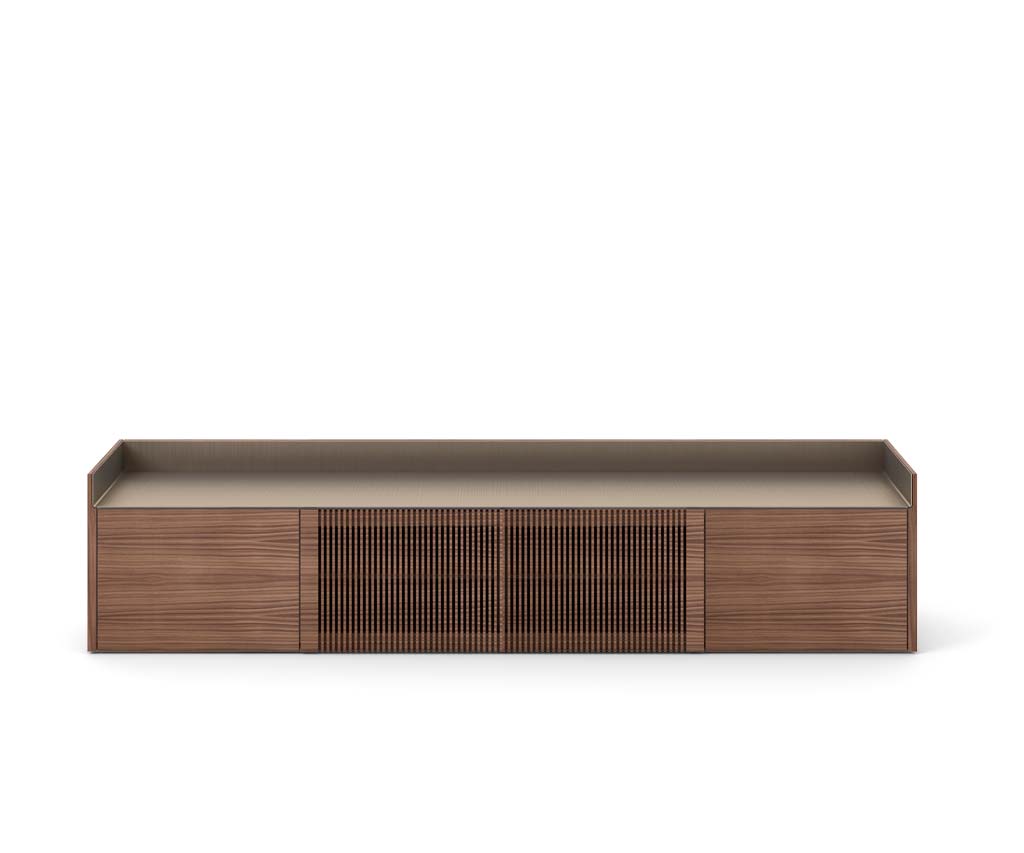 Punt Stockholm TV Design Lowboard sideboard Füße Wand Hängend Eiche Walnuss Aluminium Gold Rose Bronze Punt Stockholm TV Design Lowboard sideboard Füße Wand Hängend Eiche Walnuss Aluminium Gold Rose Bronze