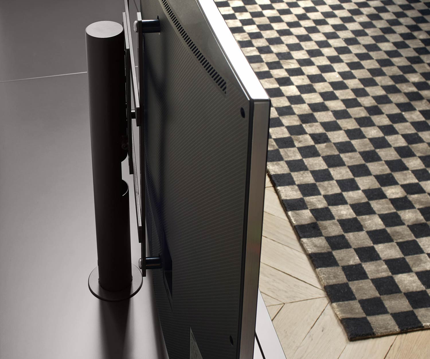 Moderne Livitalia Design Wohnwand C43 im Detail Design Lowboard mit TV Halterung