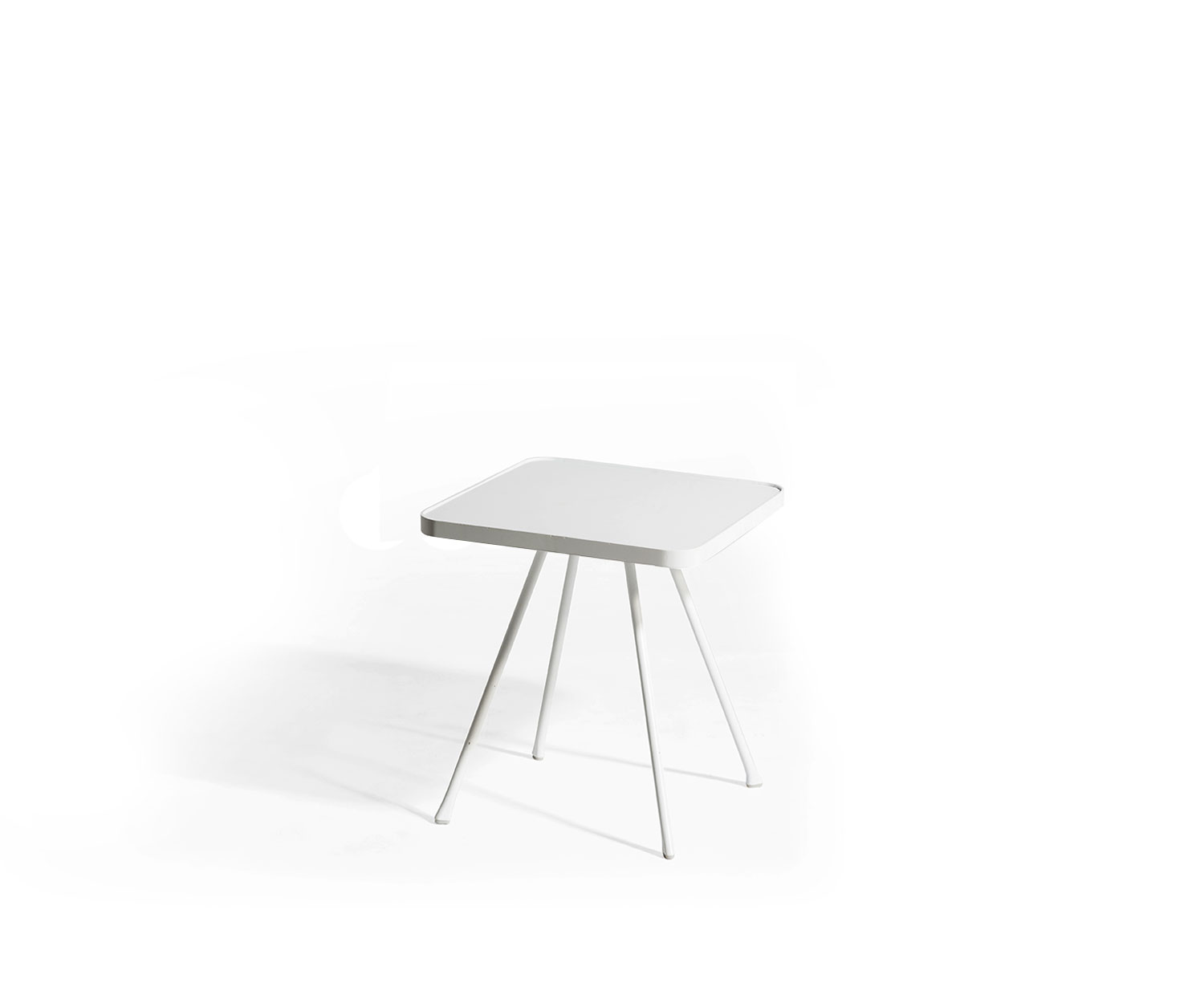 Oasiq Attol Aluminium Beistelltisch weiß 45x45x49cm