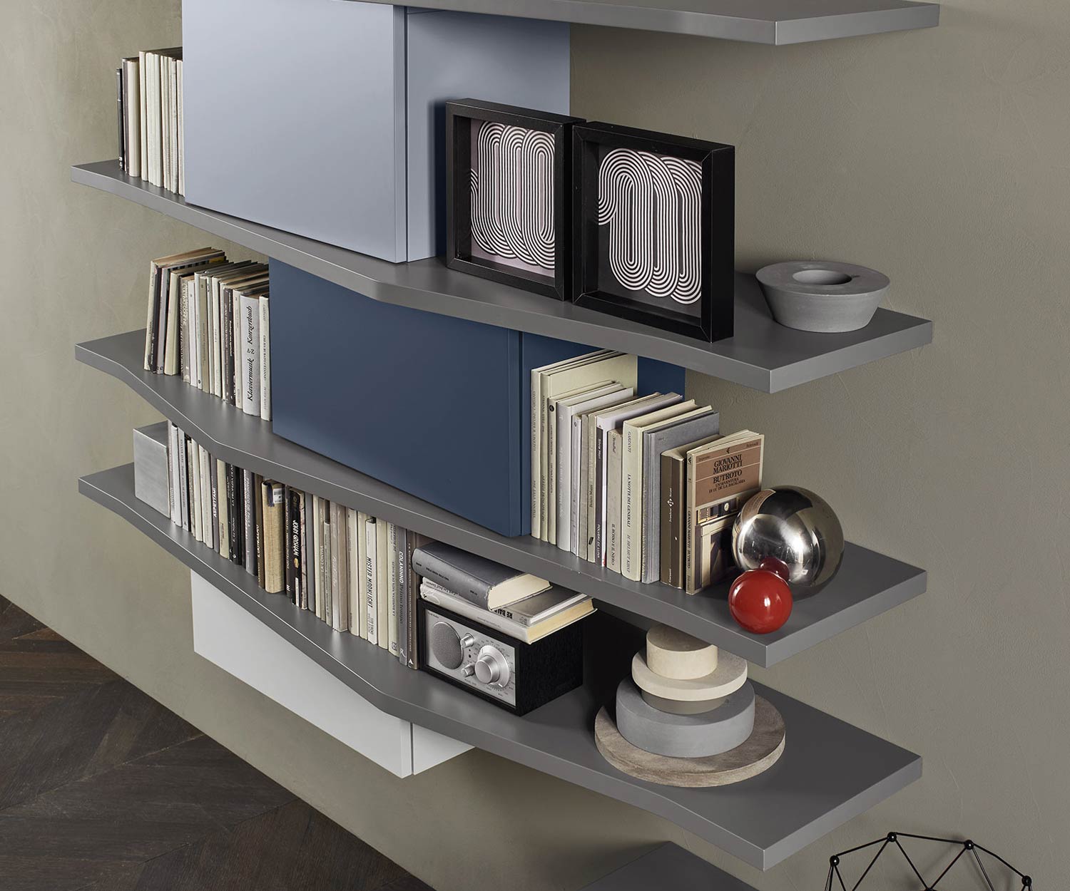 Livitalia Design Wohnwand C61 Wandregal für Bücher Livitalia Design Wohnwand C61 Wandregal für Bücher