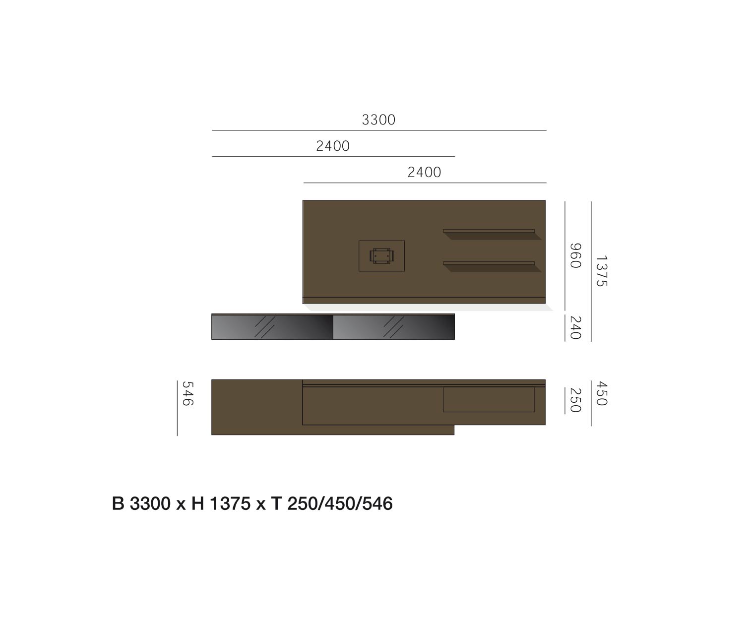 Livitalia Designer wall unit C54 Dimensions Sketch Sizes Size information Livitalia Designer wall unit C54 Dimensions Sketch Sizes Size information