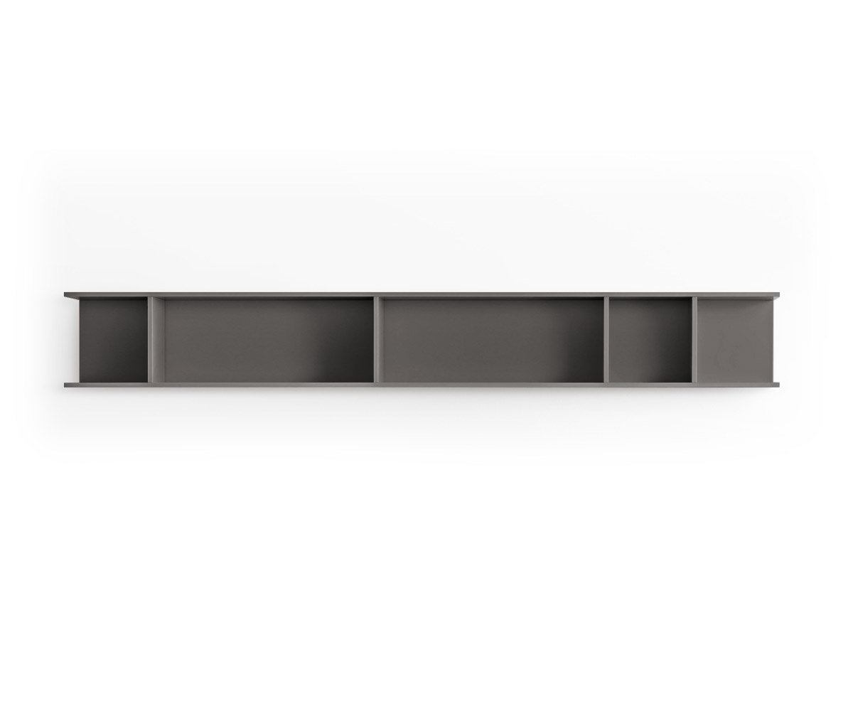 Novamobili Wand  Bücherregal Butterfly horizontal matt quarz