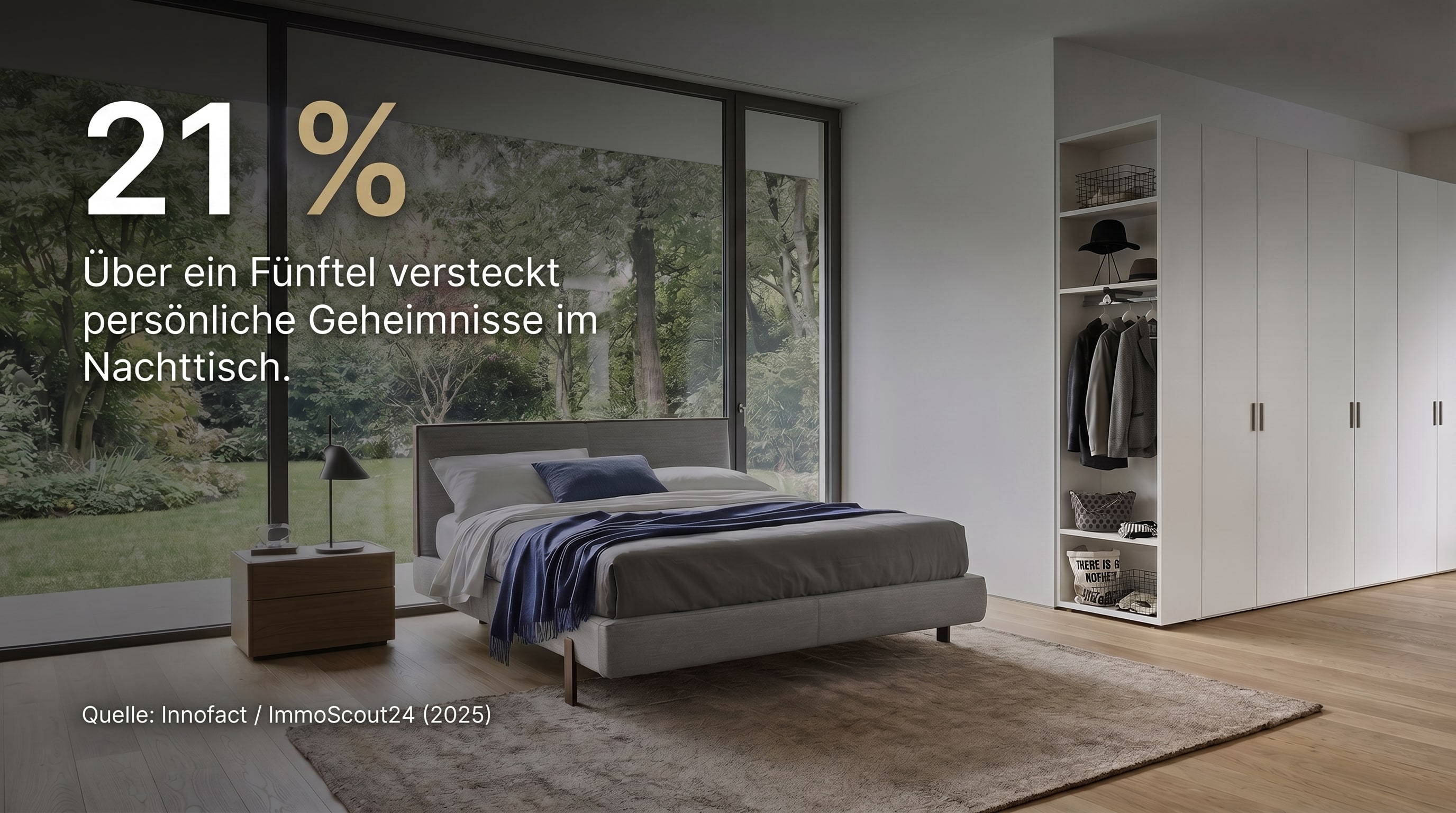 21 % – Oltre un quinto nasconde segreti personali nel comodino.