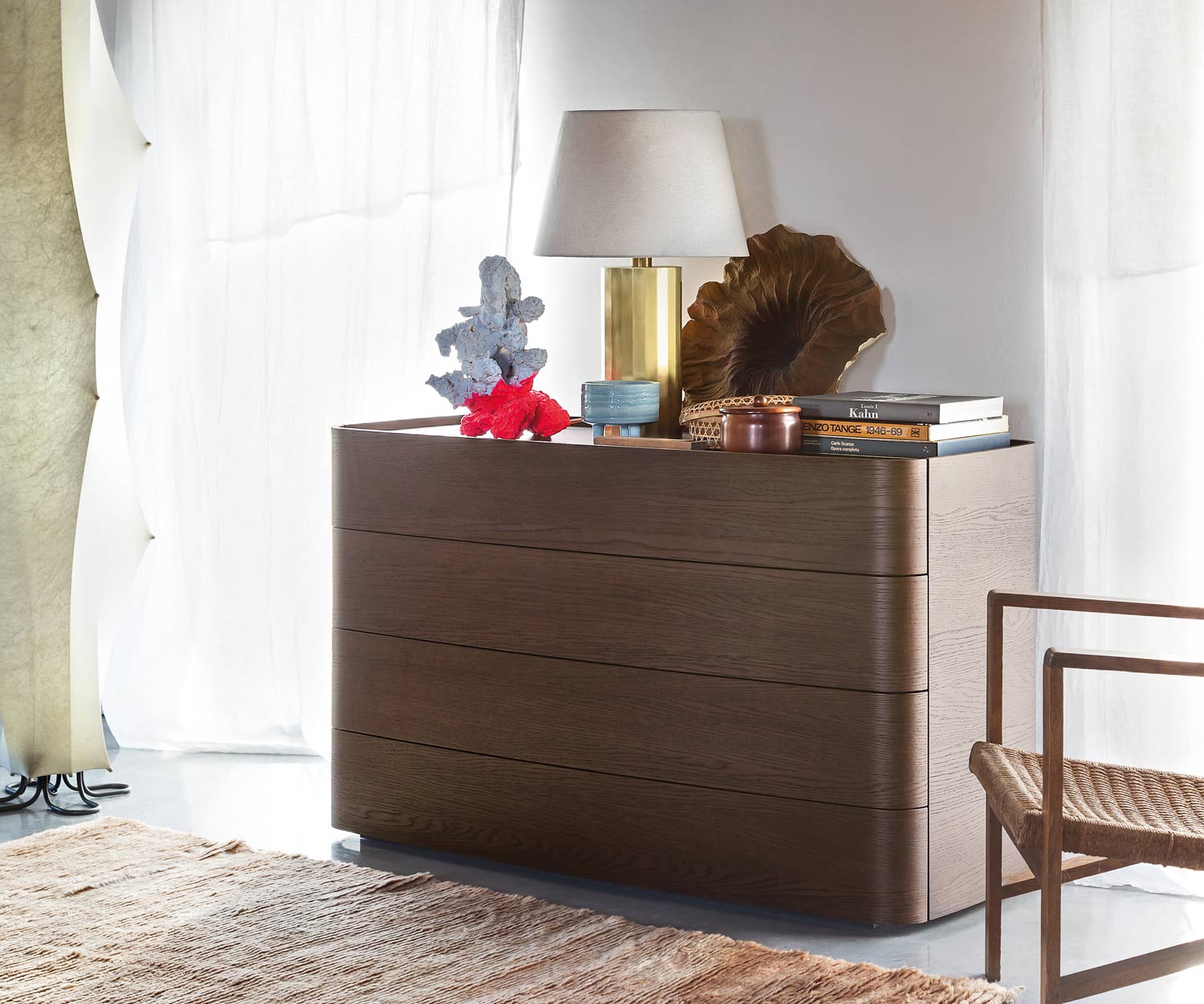 Norman design chest of drawers from Novamobili in dark oak