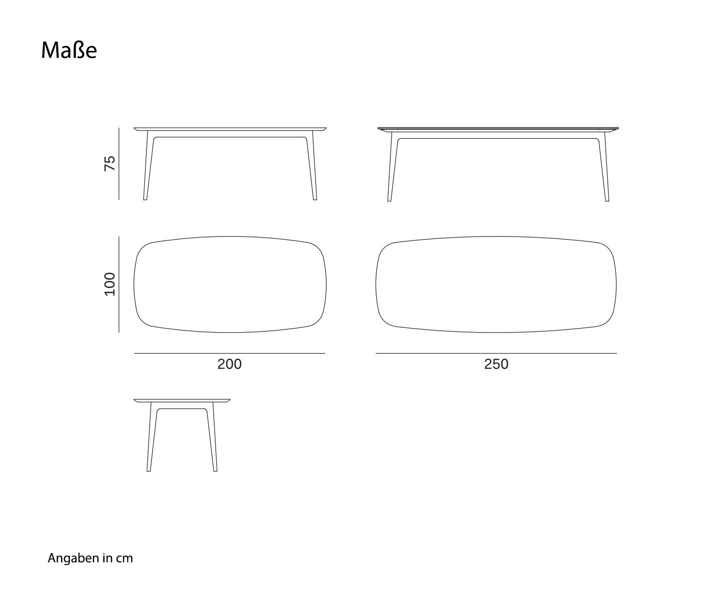 Novamobili Design Tisch Hanami Größen Größenangaben