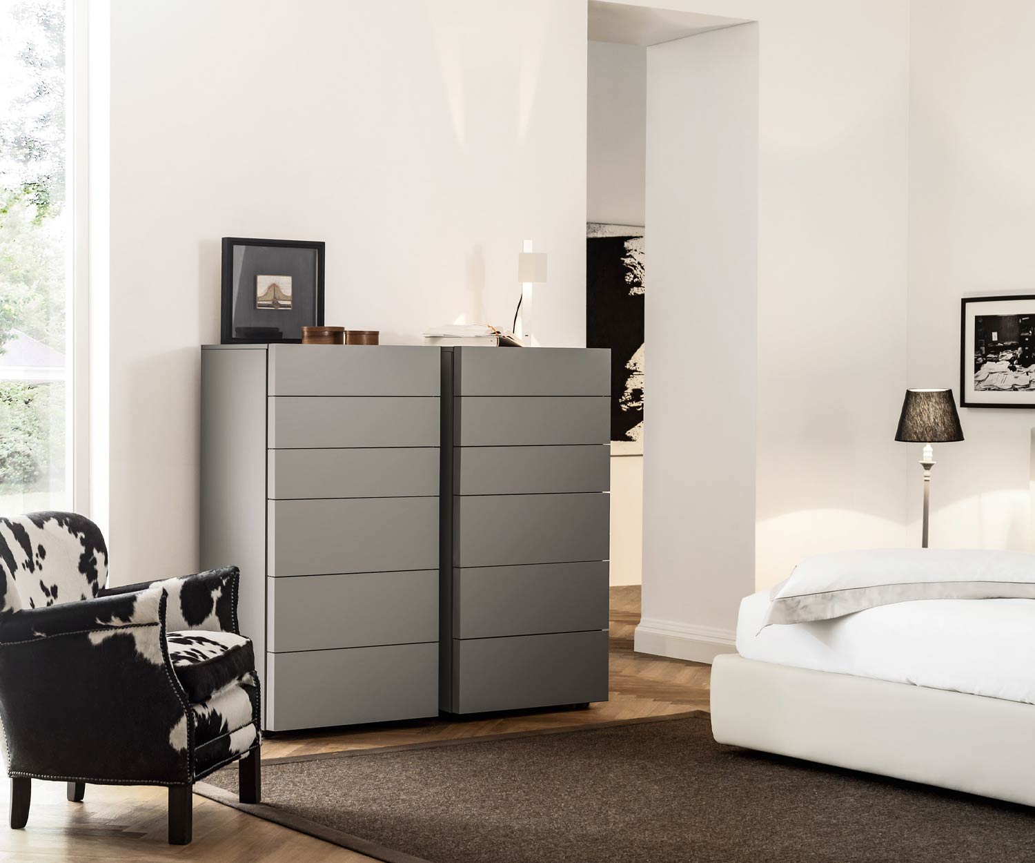 Moderne Livitalia Valeo Designer Hochkomode ohne Griffe Moderne Livitalia Valeo Designer Hochkomode ohne Griffe