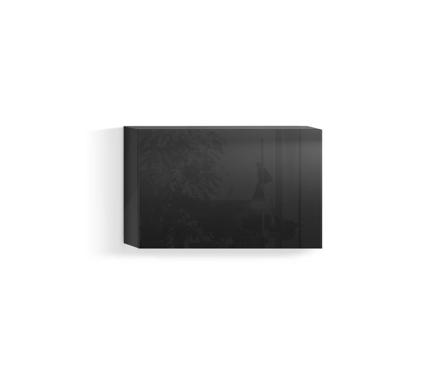 Design Wohnzimmer Hängeschrank Horizontal H42 B60 oben schwarz418
