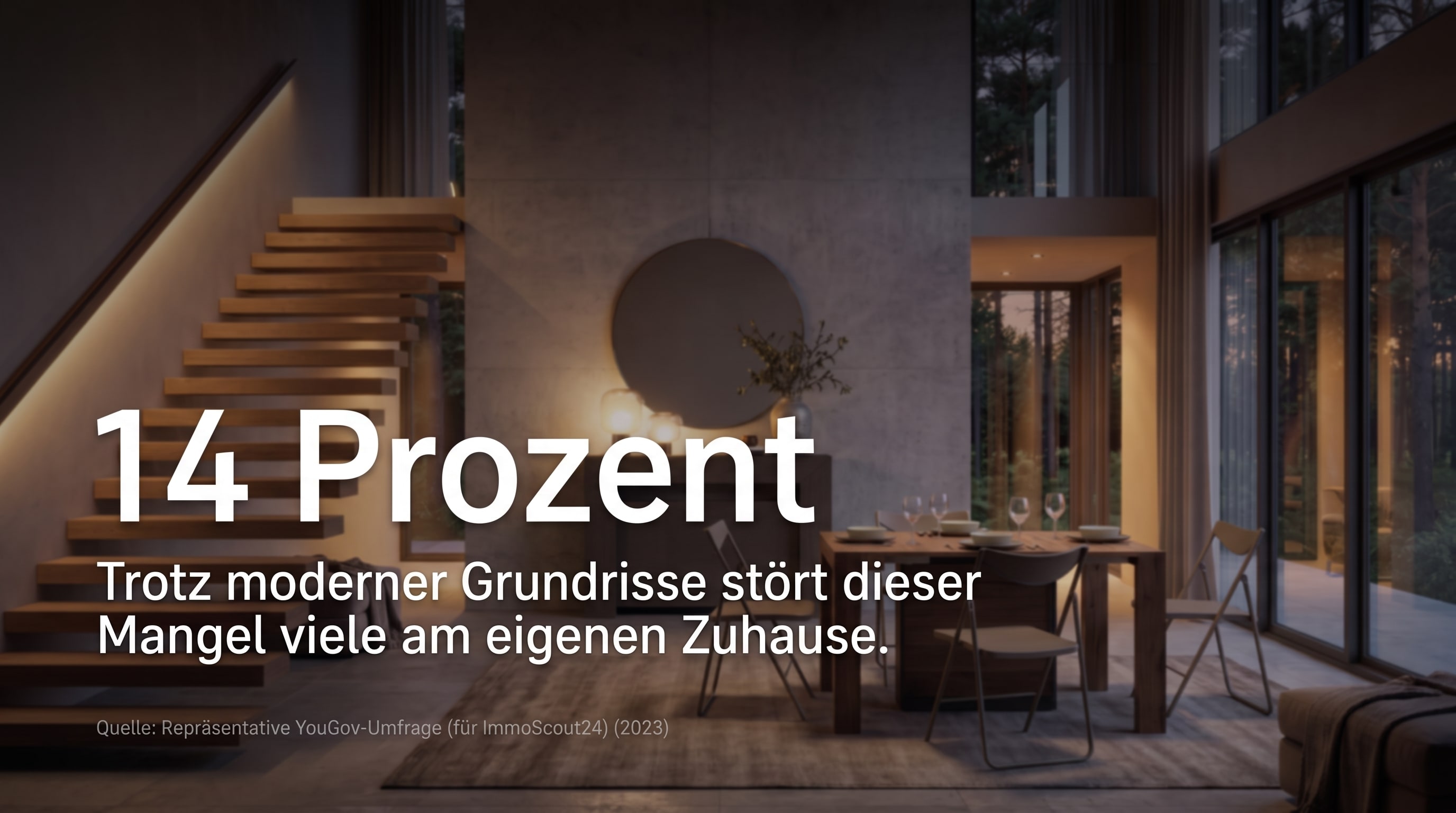 14 procent &ndash; Ondanks moderne plattegronden stoort dit gebrek velen aan hun eigen huis.