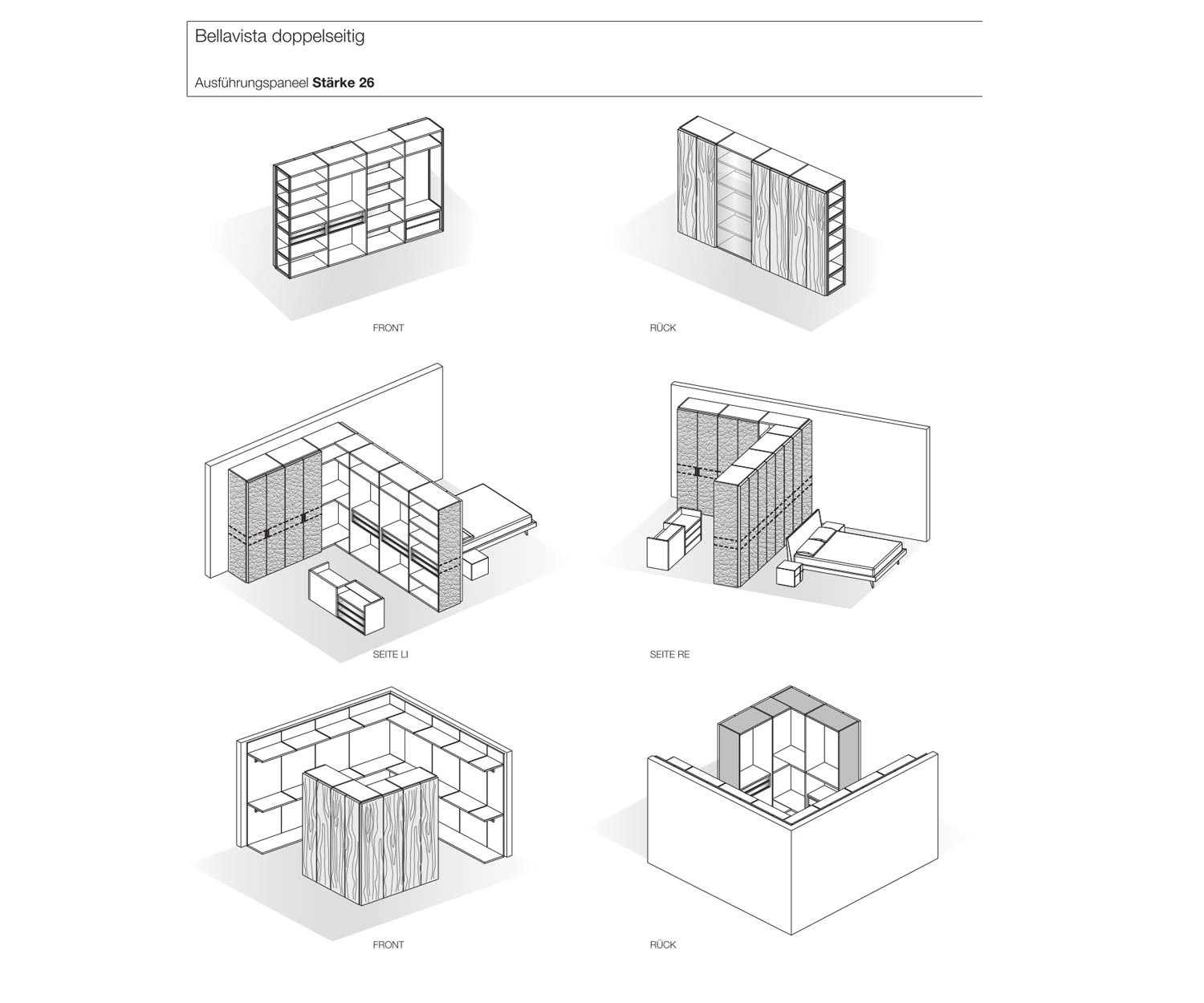 Livitalia Bellavista Designer Ankleidezimmer System Beispiele 2 Livitalia Bellavista Designer Ankleidezimmer System Beispiele 2