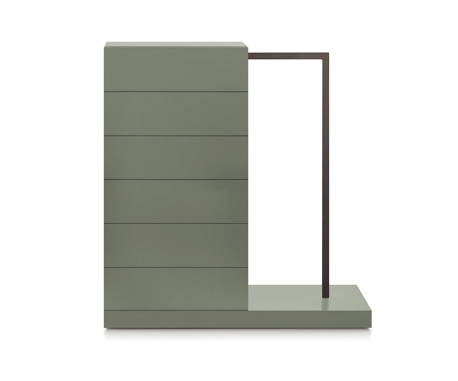 Novamobili Hochkommode Easy6 + Garderobe rechts B54cm matt waldgrün342