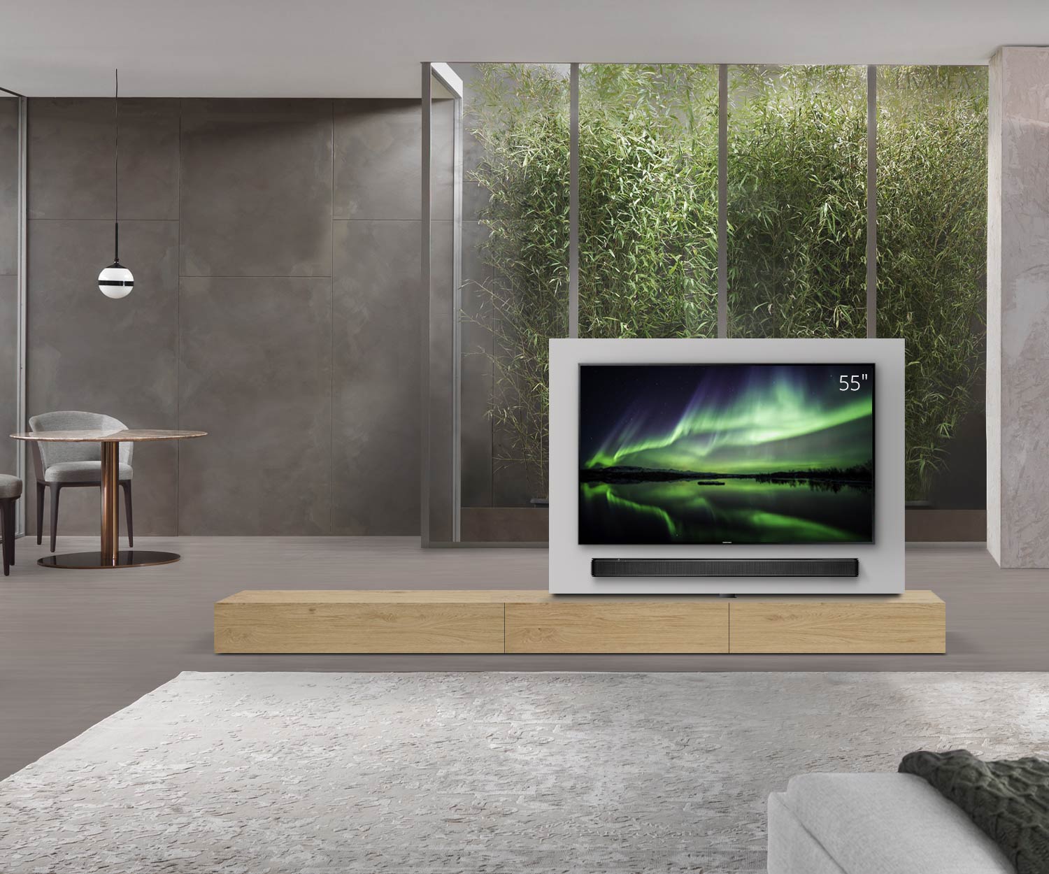 Livitalia Roto Design Lowboard Room divider TV panel rotatable