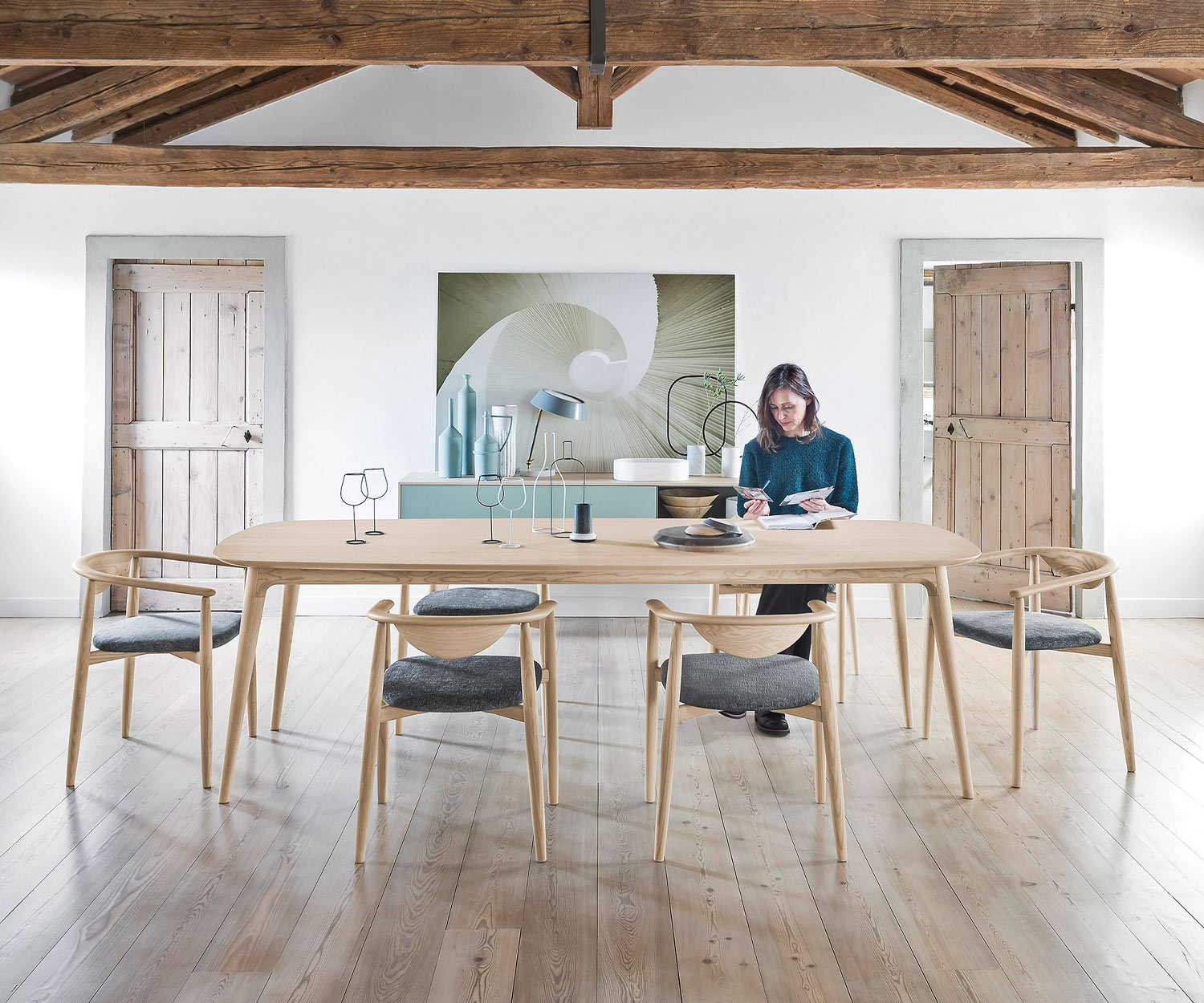 High-quality Novamobili Design table Hanami dining room table oak High-quality Novamobili Design table Hanami dining room table oak